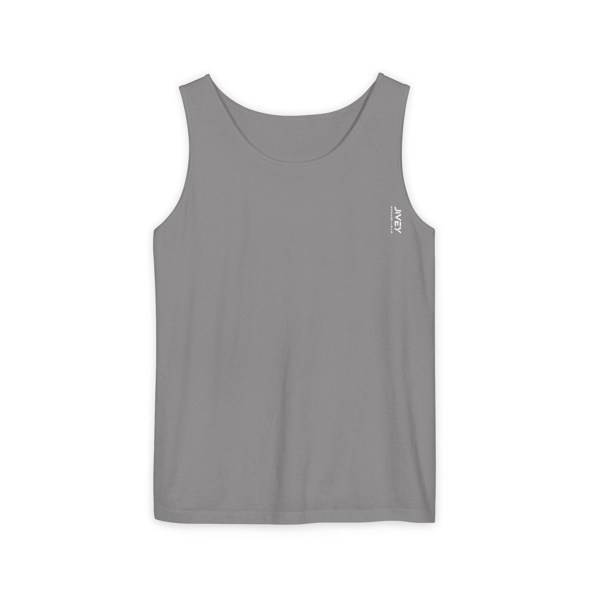 JIVEY Essentials Unisex Relaxed-fit Dark Garment-Dyed Tank Top