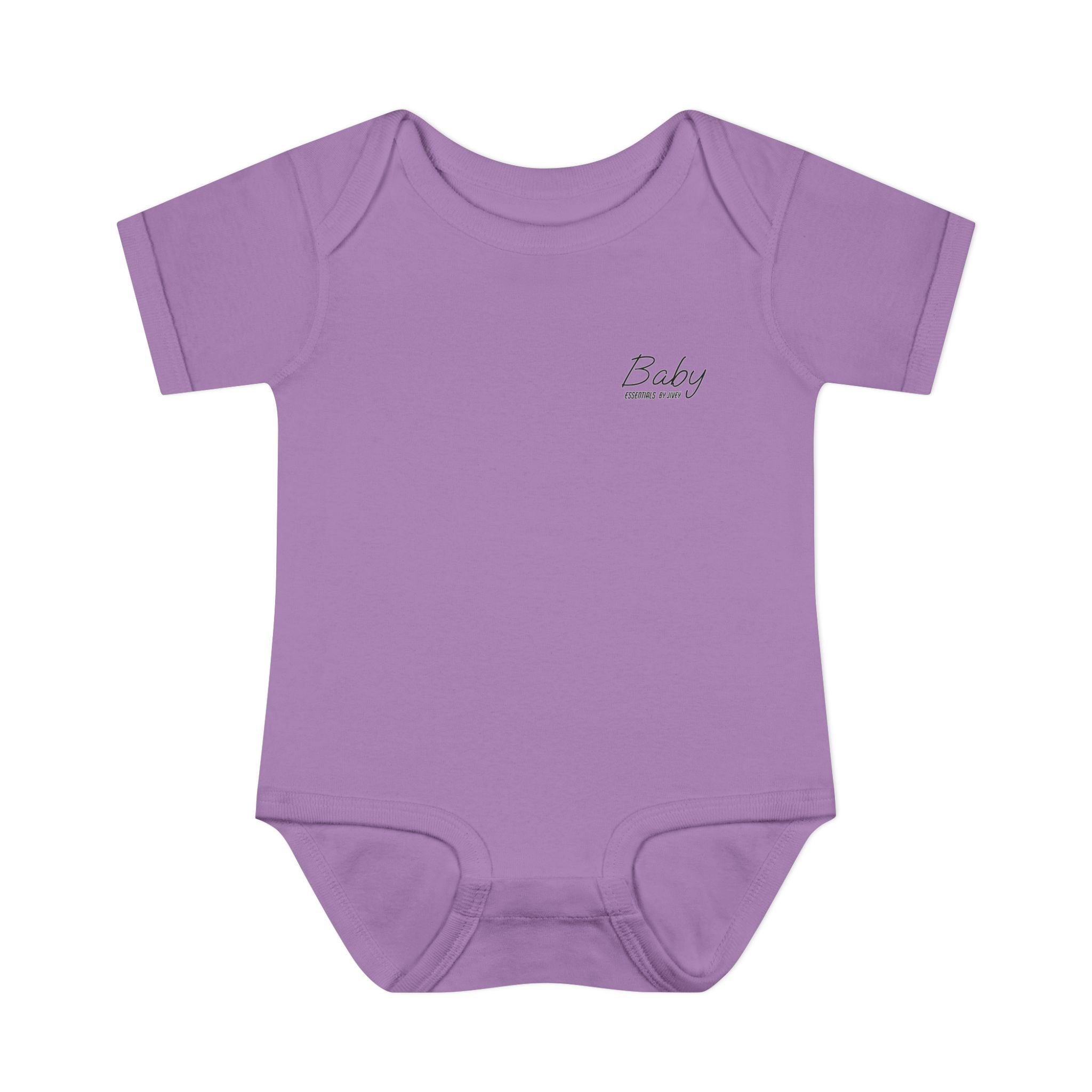 JIVEY Essentials Infant Baby Rib Short Sleeves Pink Bodysuit