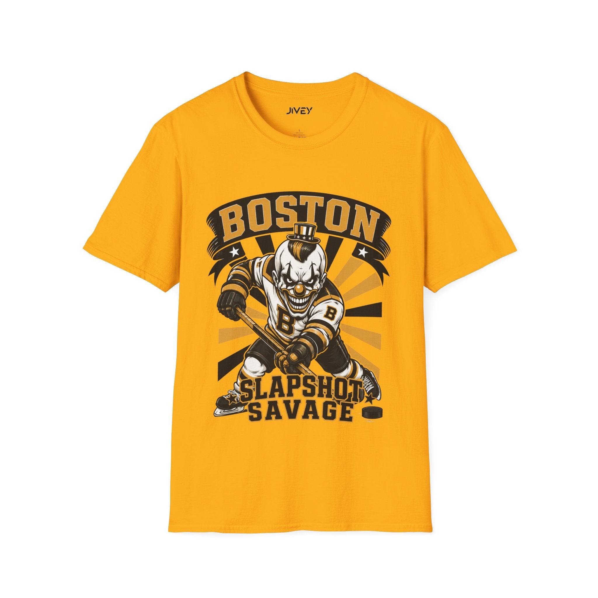 Boston slapshot Savage Hockey Yella tones Tee