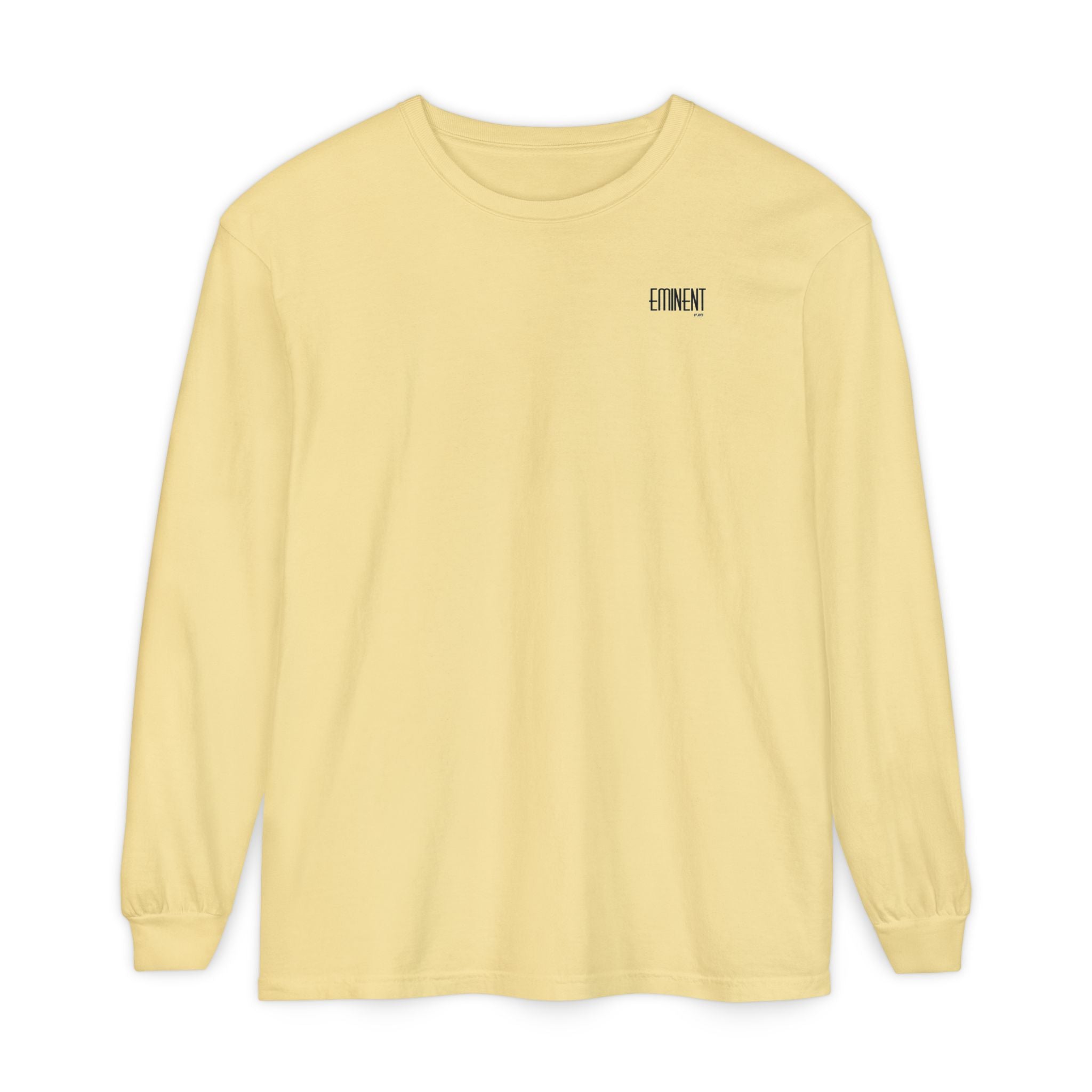 JIVEY Eminent Unisex Garment-dyed Long Sleeve Shirt