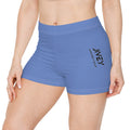 JIVEY Essentials Women's Brushed Faux Skinny-fit Light Purple Blue Shorts