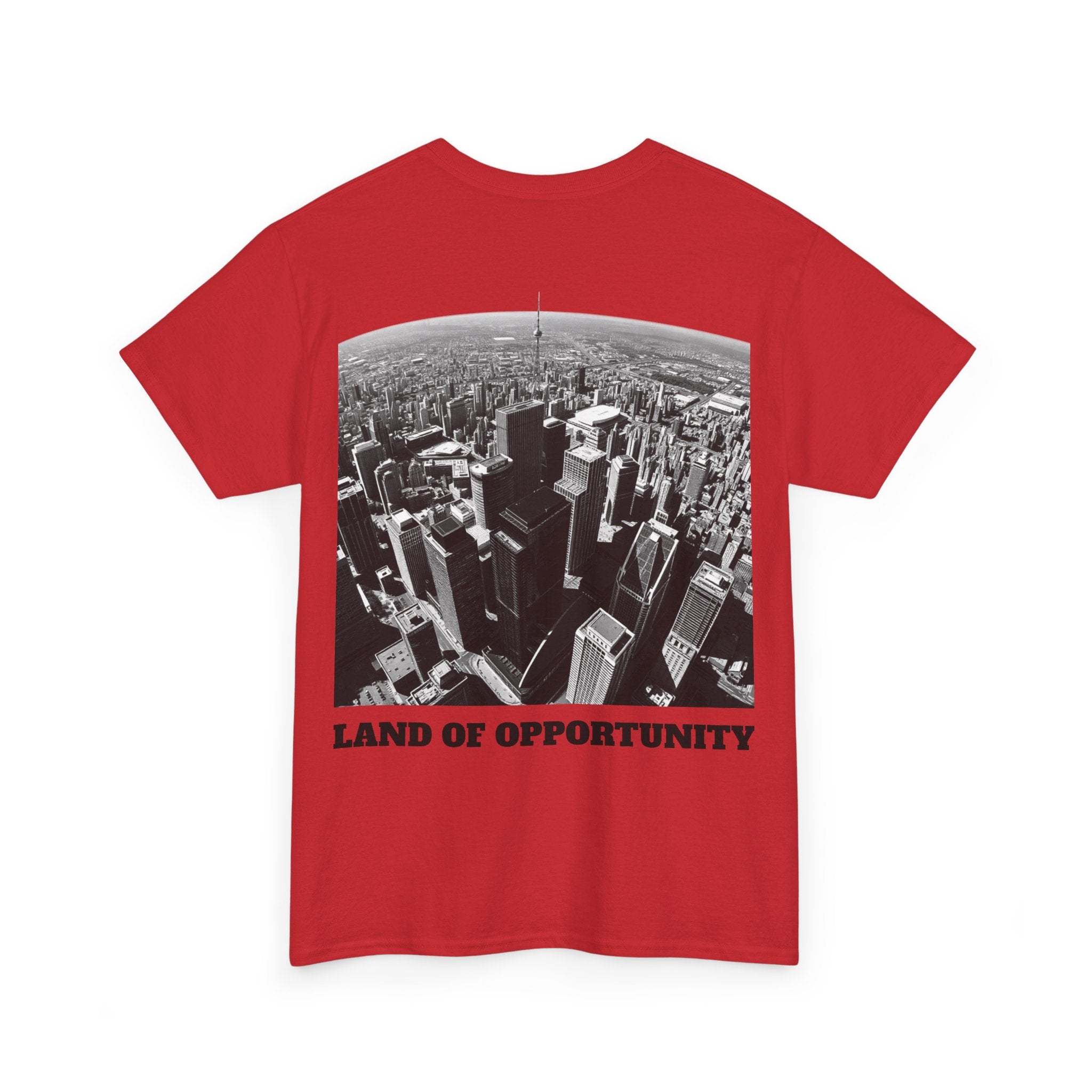 Land of Opportunity Unisex Heavy Cotton Full Back Print Tee