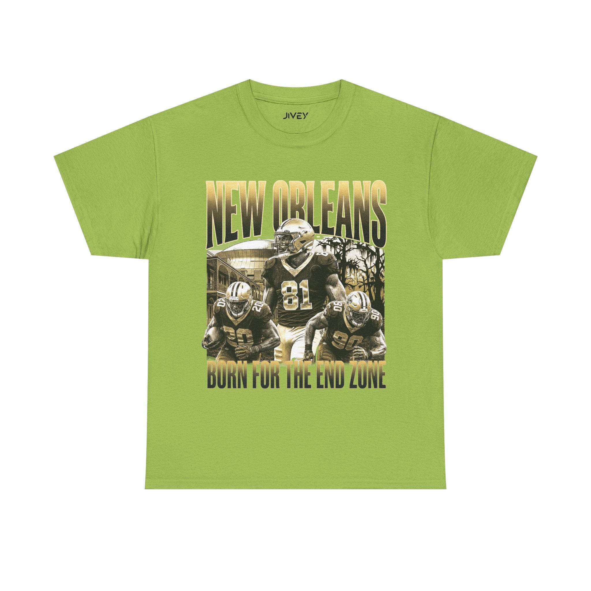 New Orleans End Zone Football Greens T-shirt
