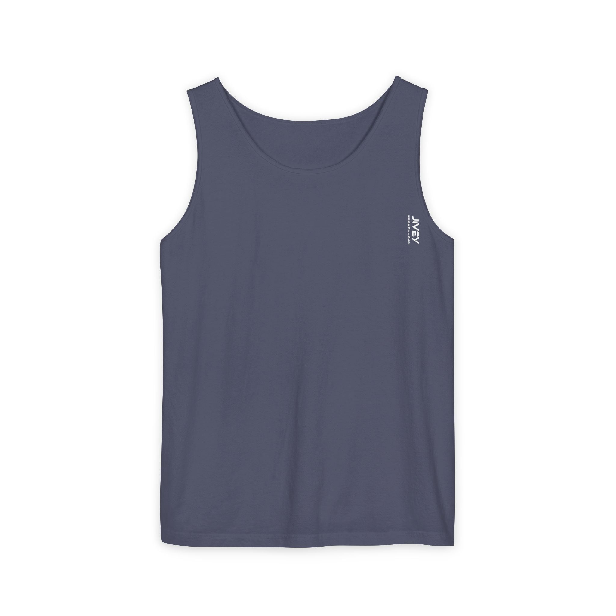 JIVEY Essentials Unisex Relaxed-fit Dark Garment-Dyed Tank Top