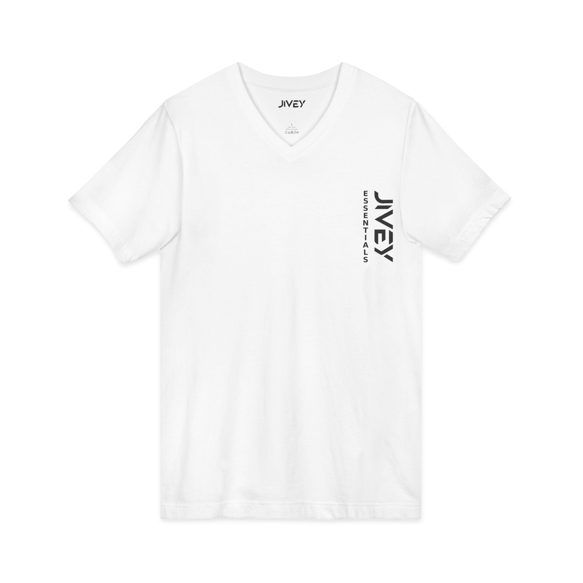 JIVEY Essentials Unisex Jersey Short Sleeve V-Neck Tee