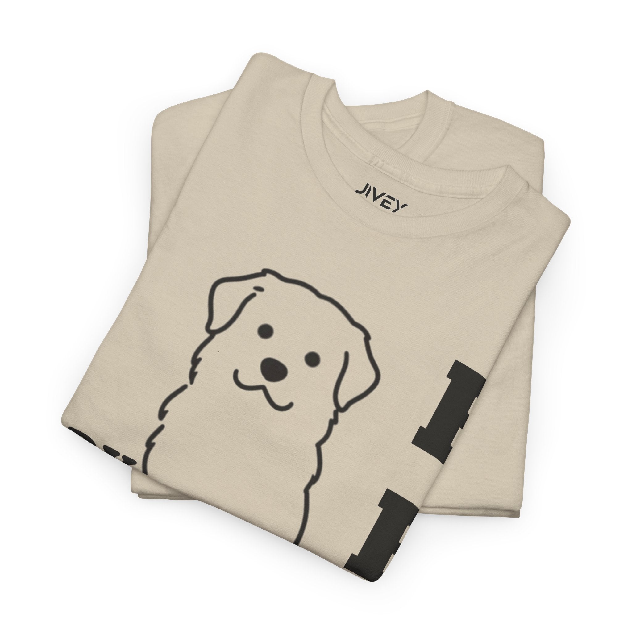 Single Line Pet Art Style Heavy Cotton Tee