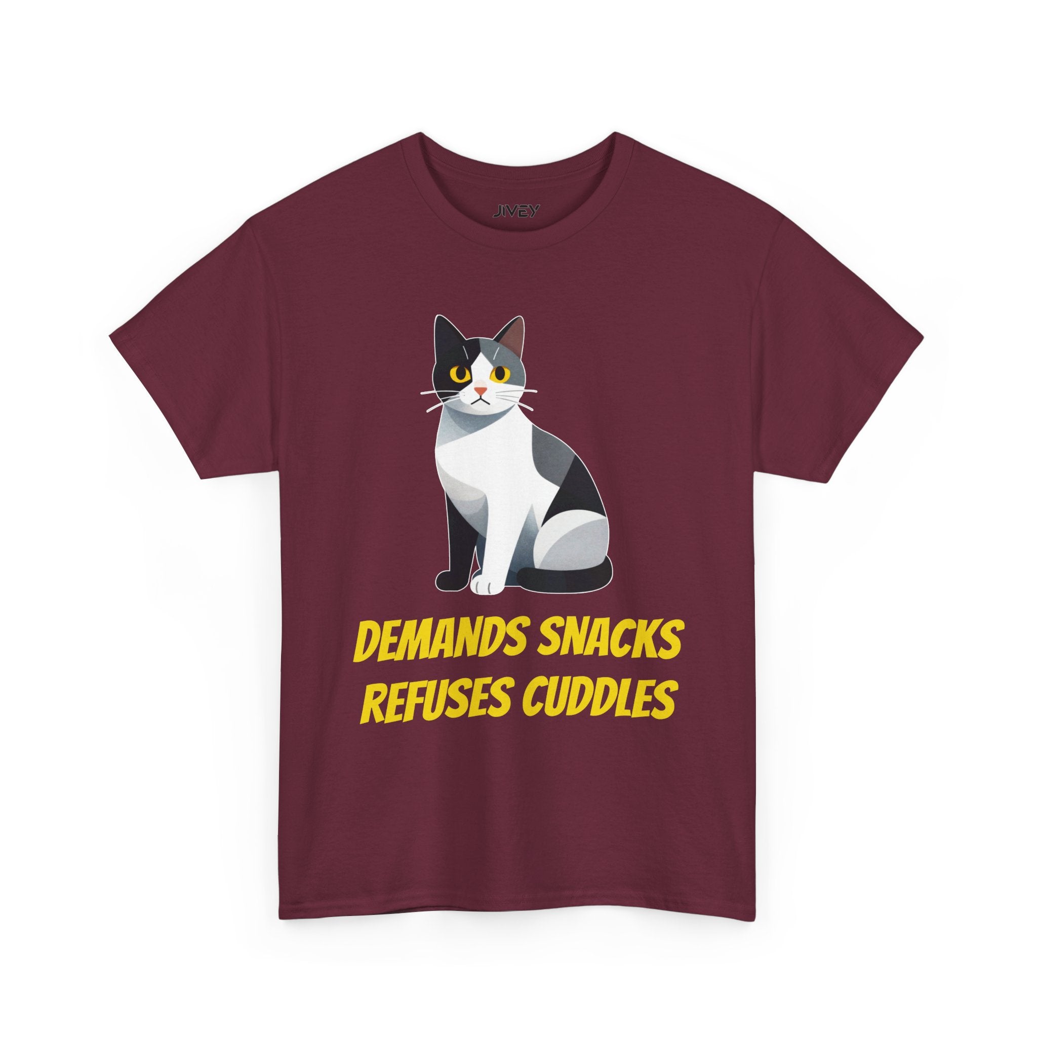 Cute Cat Cubist Style Heavy Cotton Tee