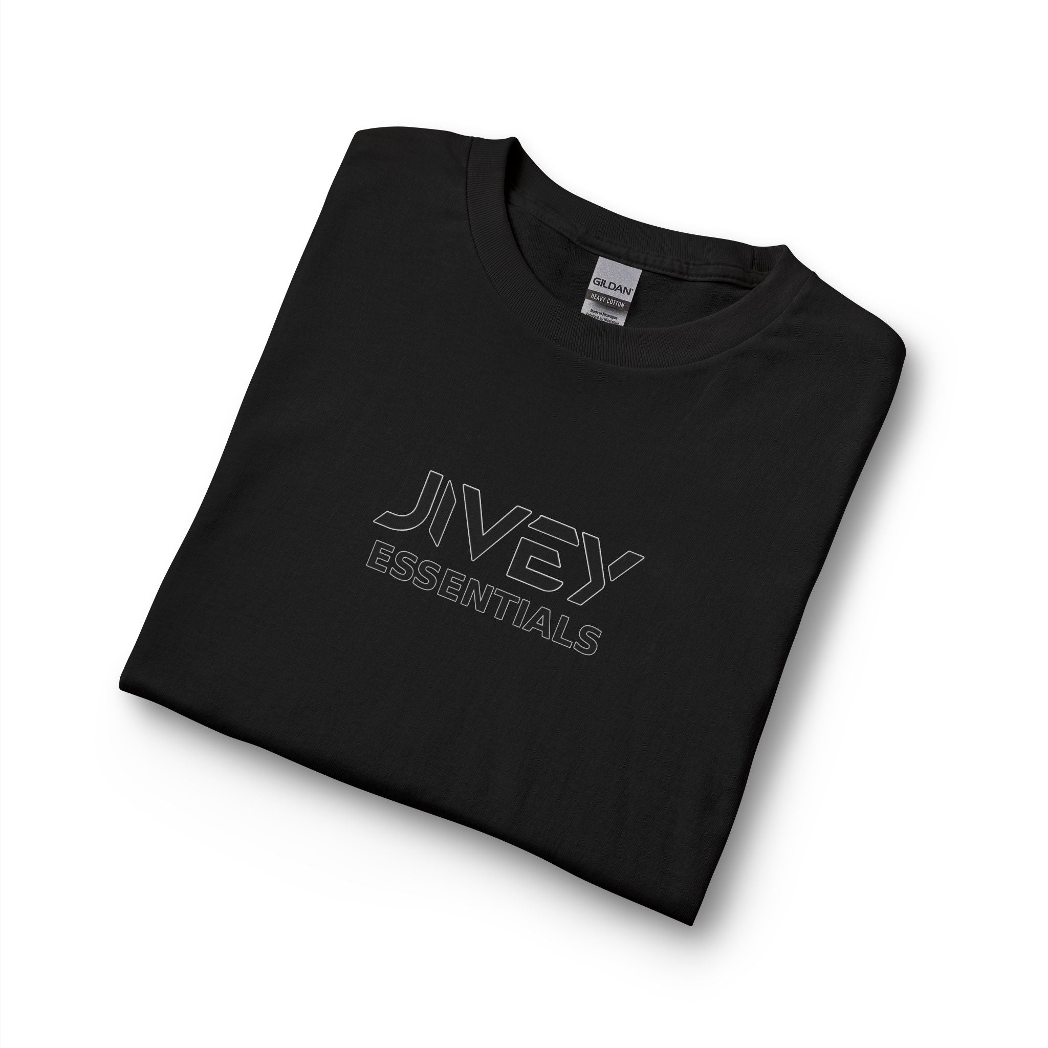 JIVEY Essentials Unisex Long Sleeve Cotton Rib Cuffs T-Shirt