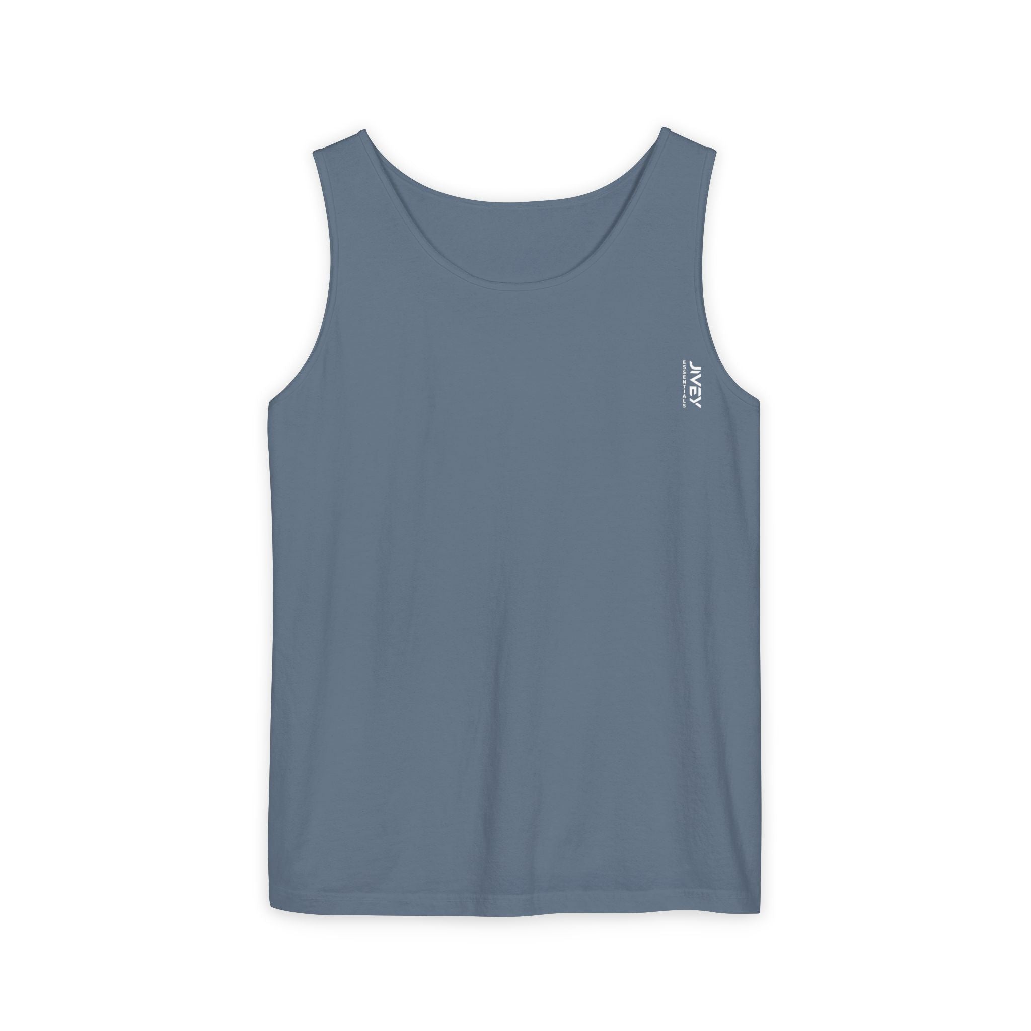 JIVEY Essentials Unisex Relaxed-fit Dark Garment-Dyed Tank Top