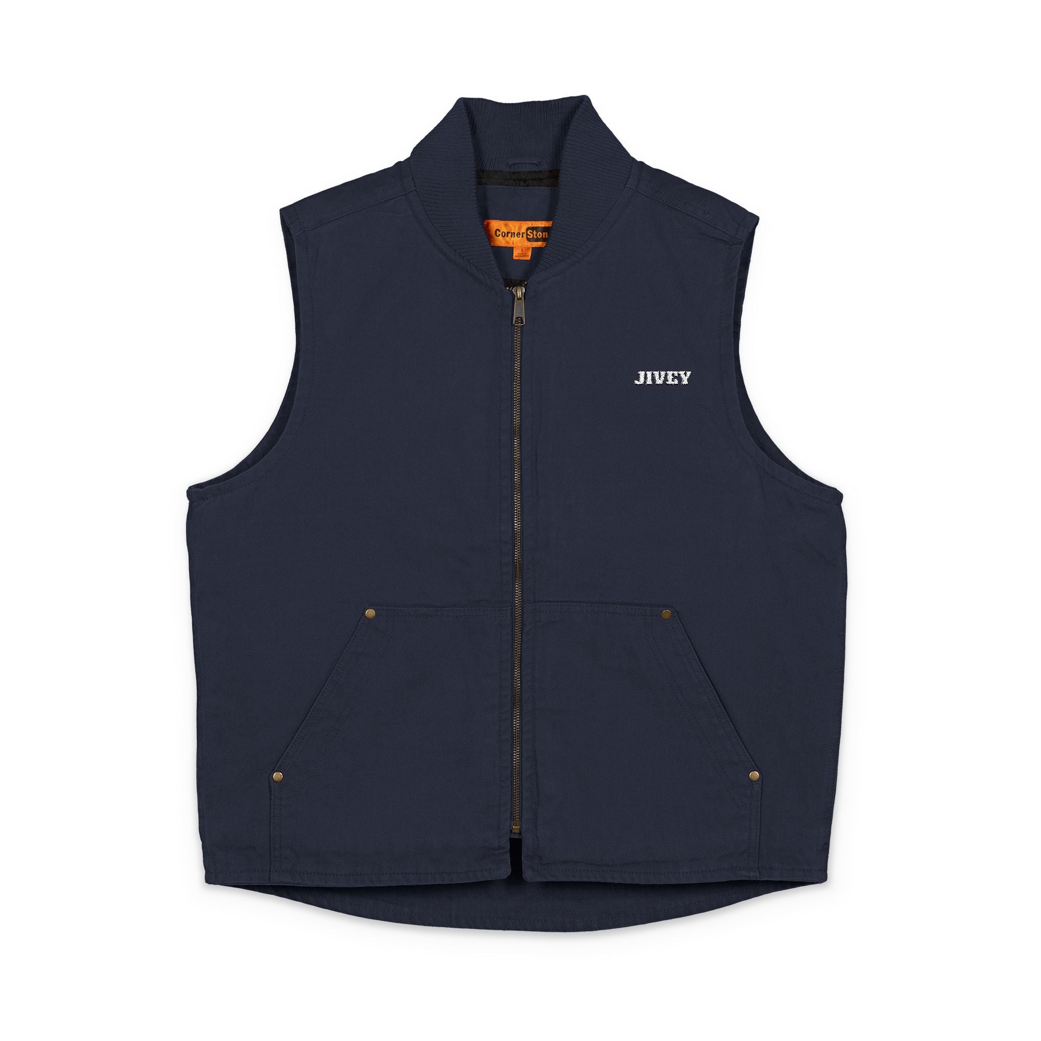 JIVEY Essentials Enzyme-washed Heavy-fabric Cotton Cloth Vest