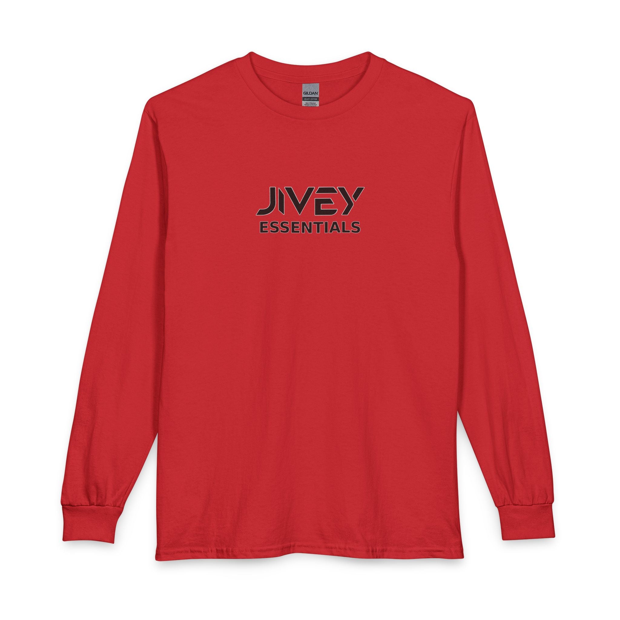 JIVEY Essentials Unisex Long Sleeve Cotton Rib Cuffs T-Shirt