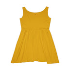 JIVEY Eminent Mid-length Comfy Mustard Skater Dress