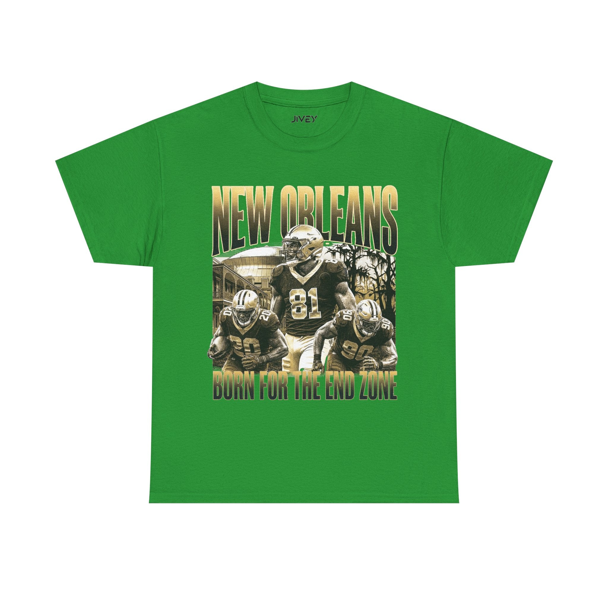 New Orleans End Zone Football Greens T-shirt