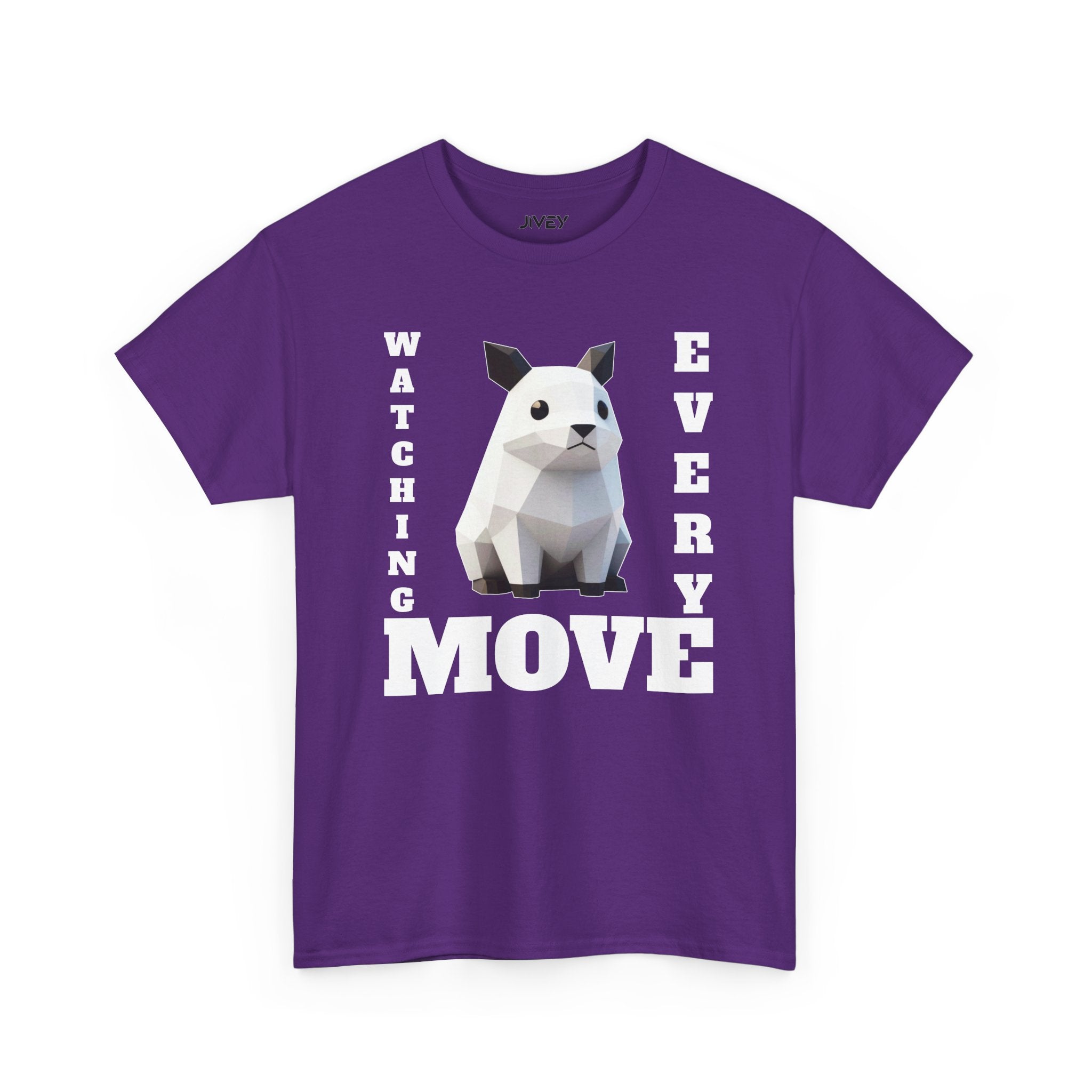 Geometric Pet Cat Low Poly Aesthetic Heavy Cotton Tee