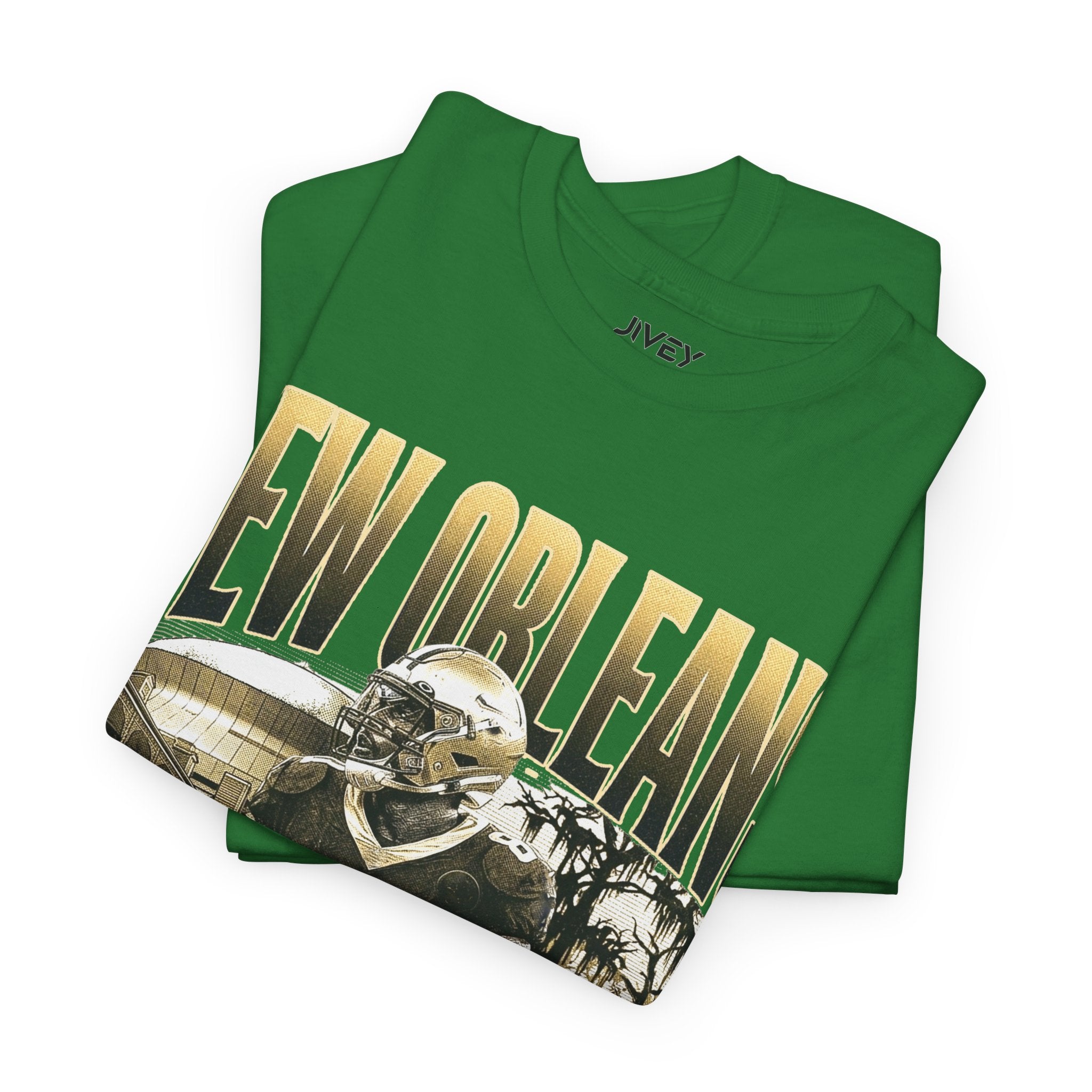 New Orleans End Zone Football Greens T-shirt