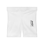 JIVEY Essentials Women's Moisture-wicking Skinny-fit White Biker Shorts