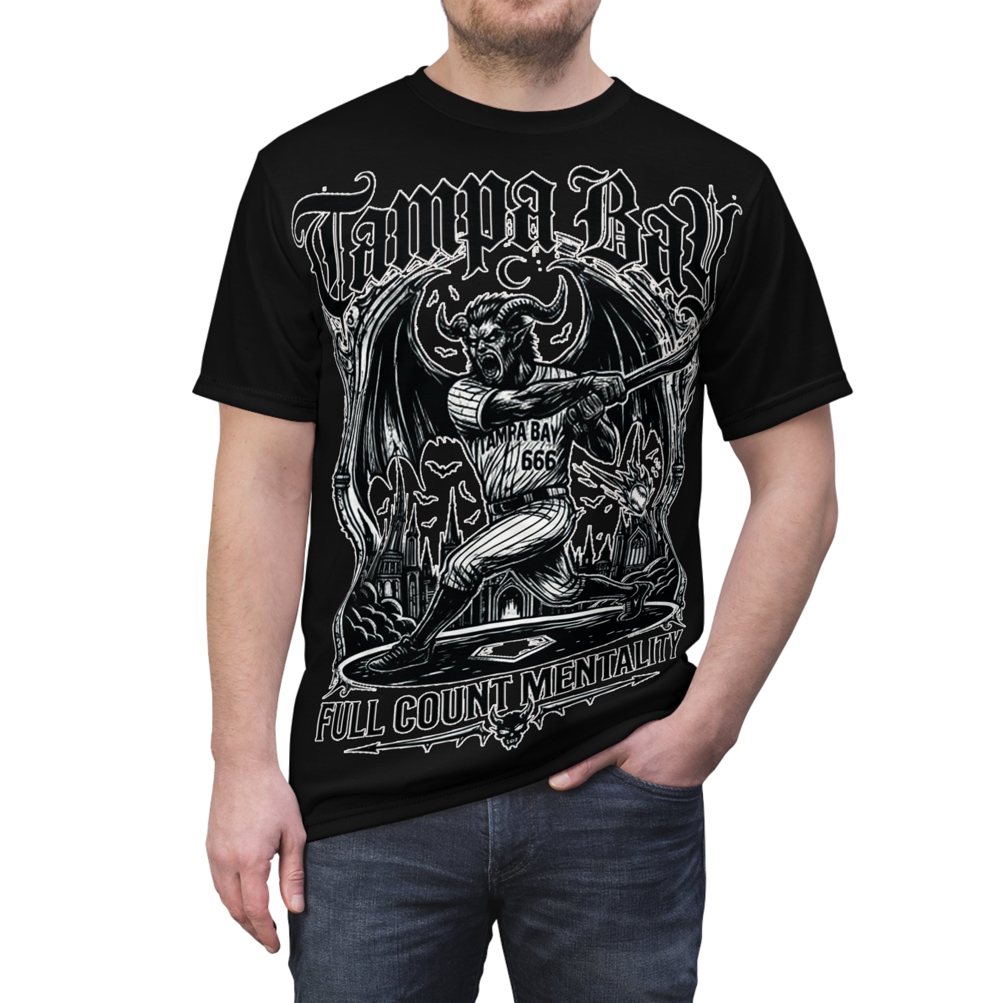 Tampa Bay Baseball Gothic Tee