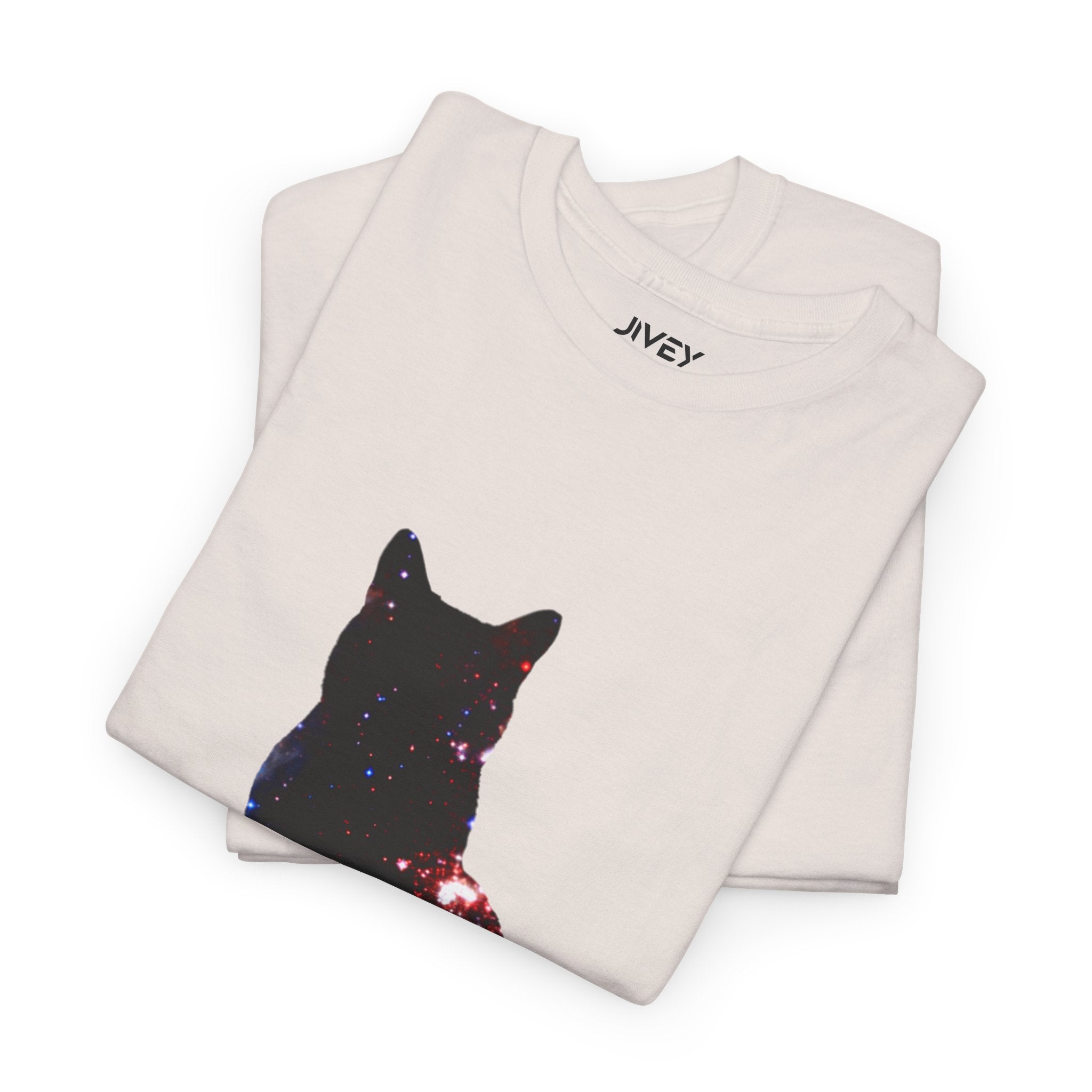 Cat Cosmos Silhouette Softstyle Cotton Tee