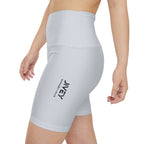 JIVEY Essentials Women's Comfy-fit Silver White Workout Shorts