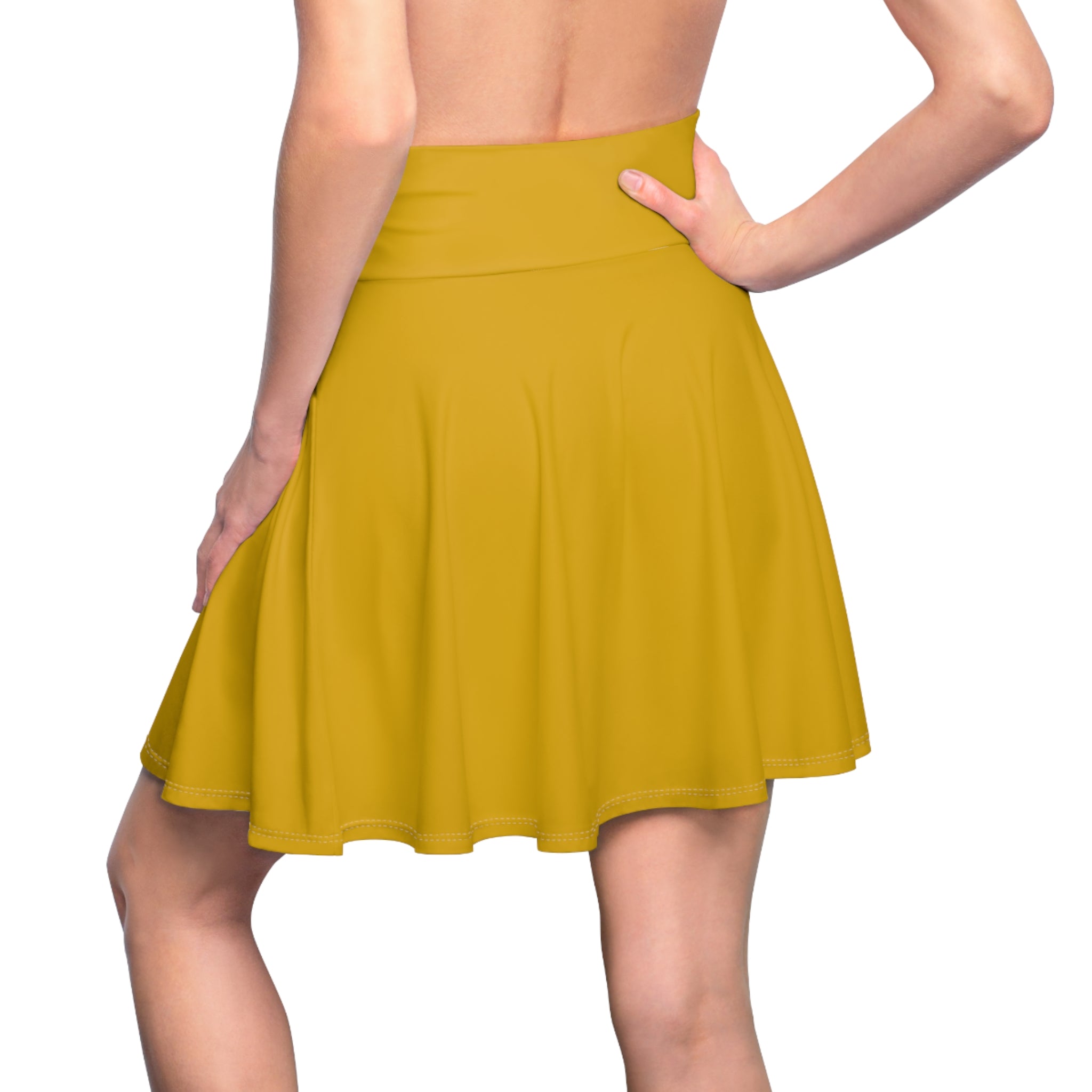 JIVEY Eminent Soft Versatile-fit Mustard Skater Skirt