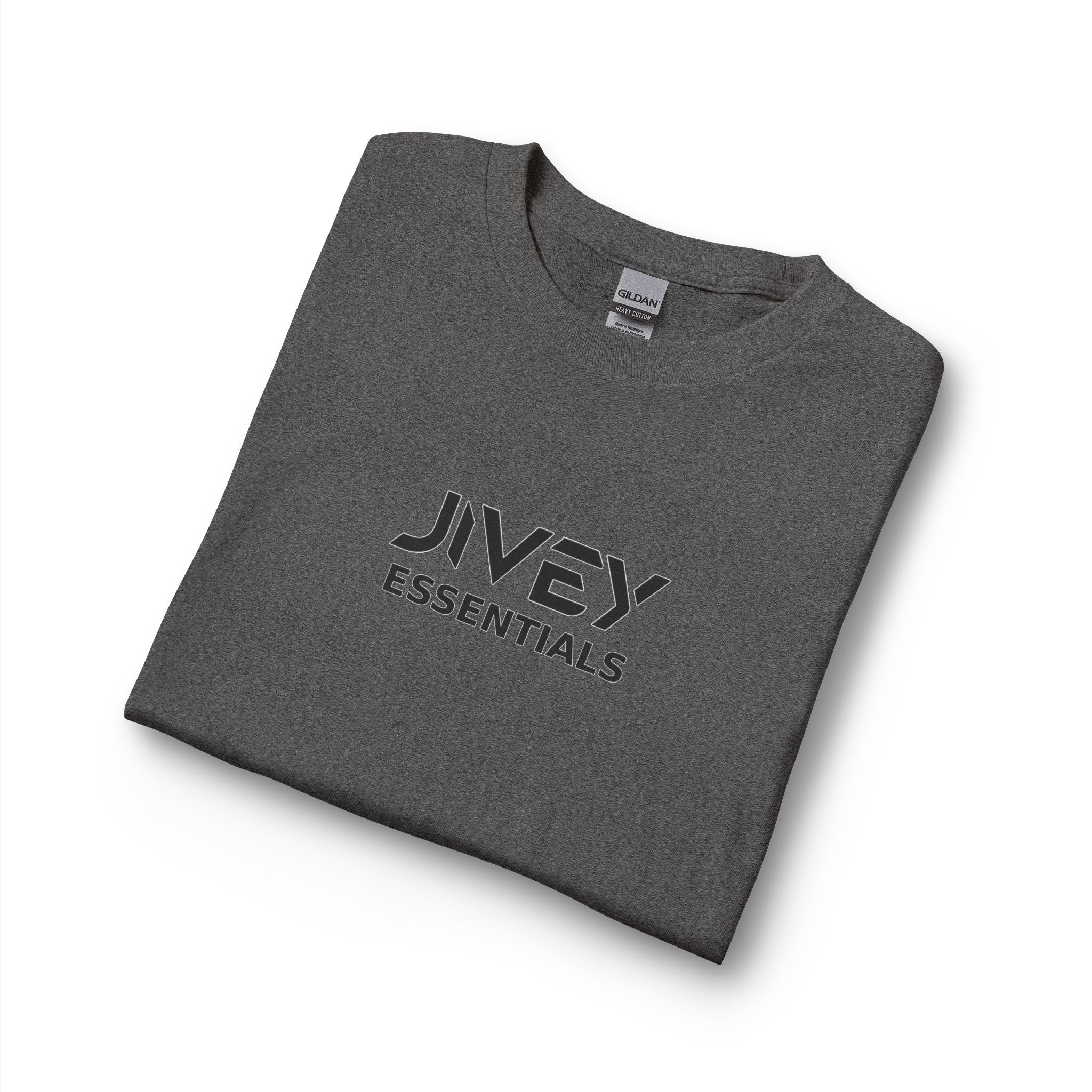 JIVEY Essentials Unisex Long Sleeve Cotton Rib Cuffs T-Shirt