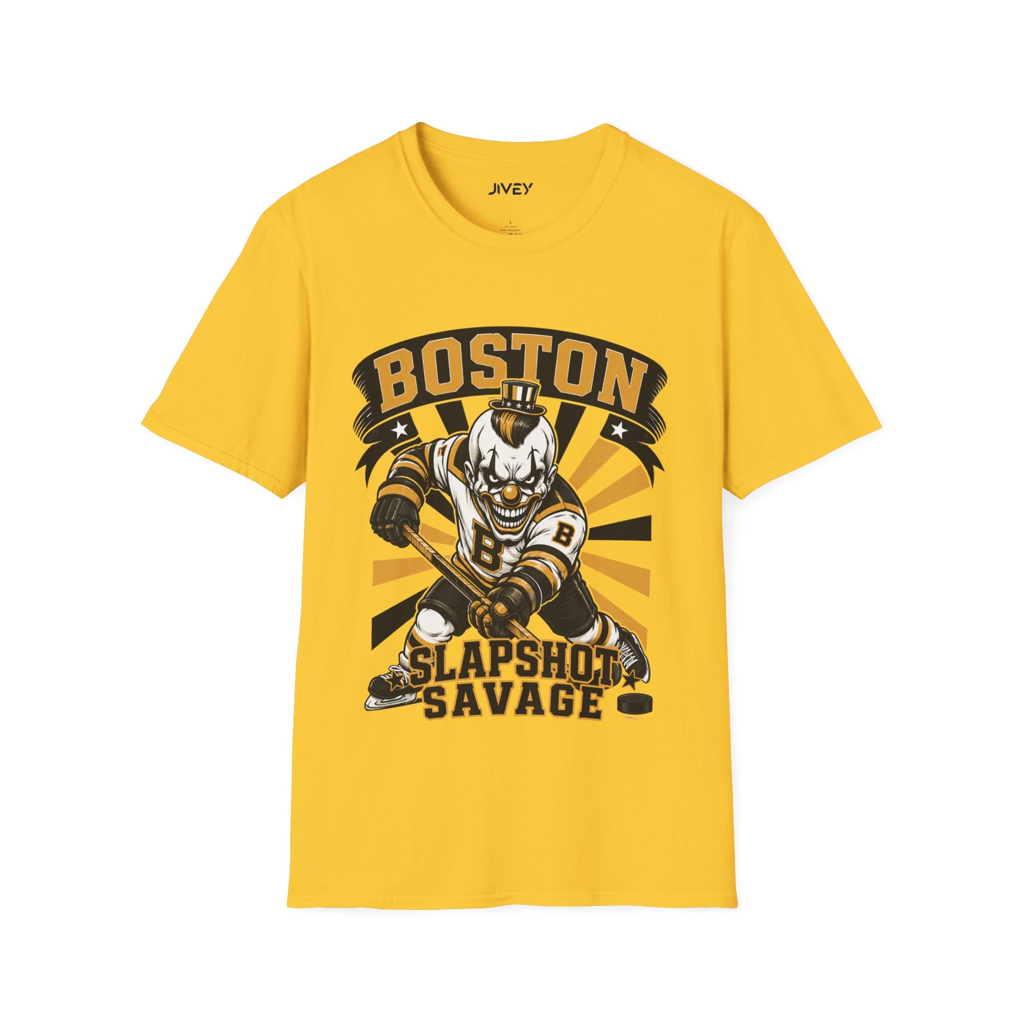 Boston slapshot Savage Hockey Yella tones Tee