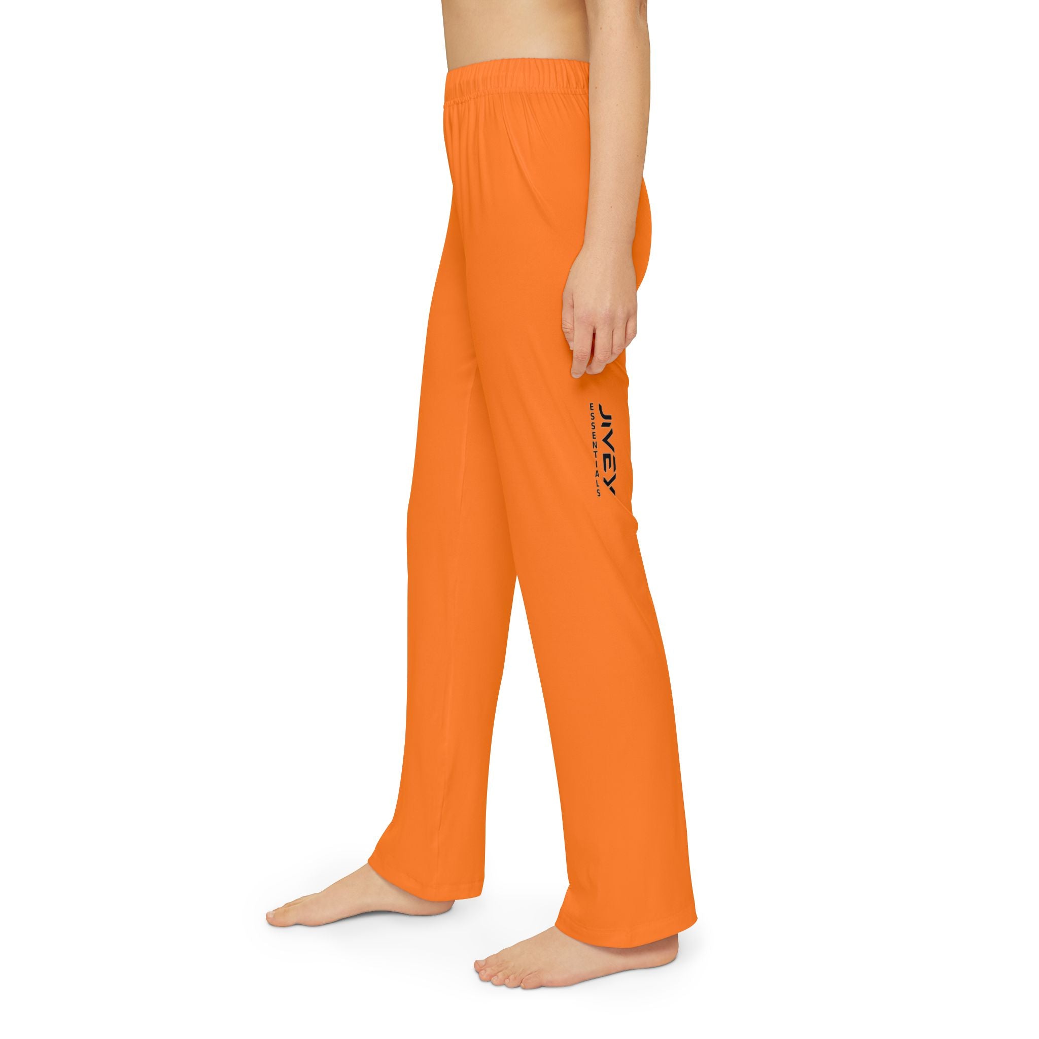 JIVEY Essentials Light-fabric Brushed Poly Orange Kids Lounge Pants