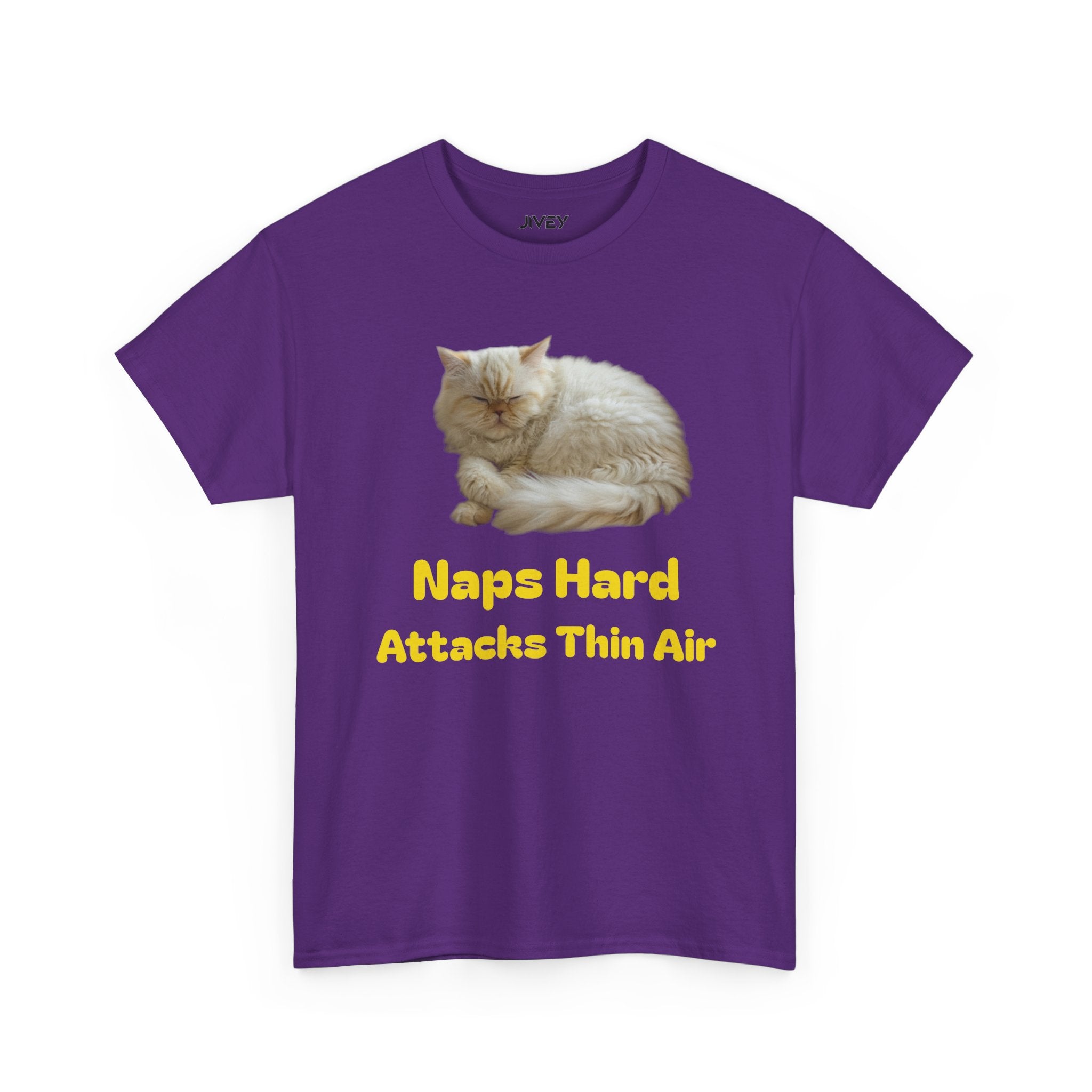 Persian Blue Cheese Cat Heavy Cotton Tee