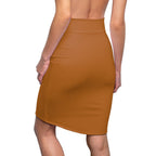JIVEY Eminent Mid-waist fit Brown Pencil Skirt