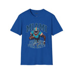 Miami Full Blitz Football Blue Tones Tee
