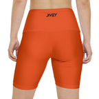JIVEY Essentials Women's Comfy-fit Red Gold Workout Shorts