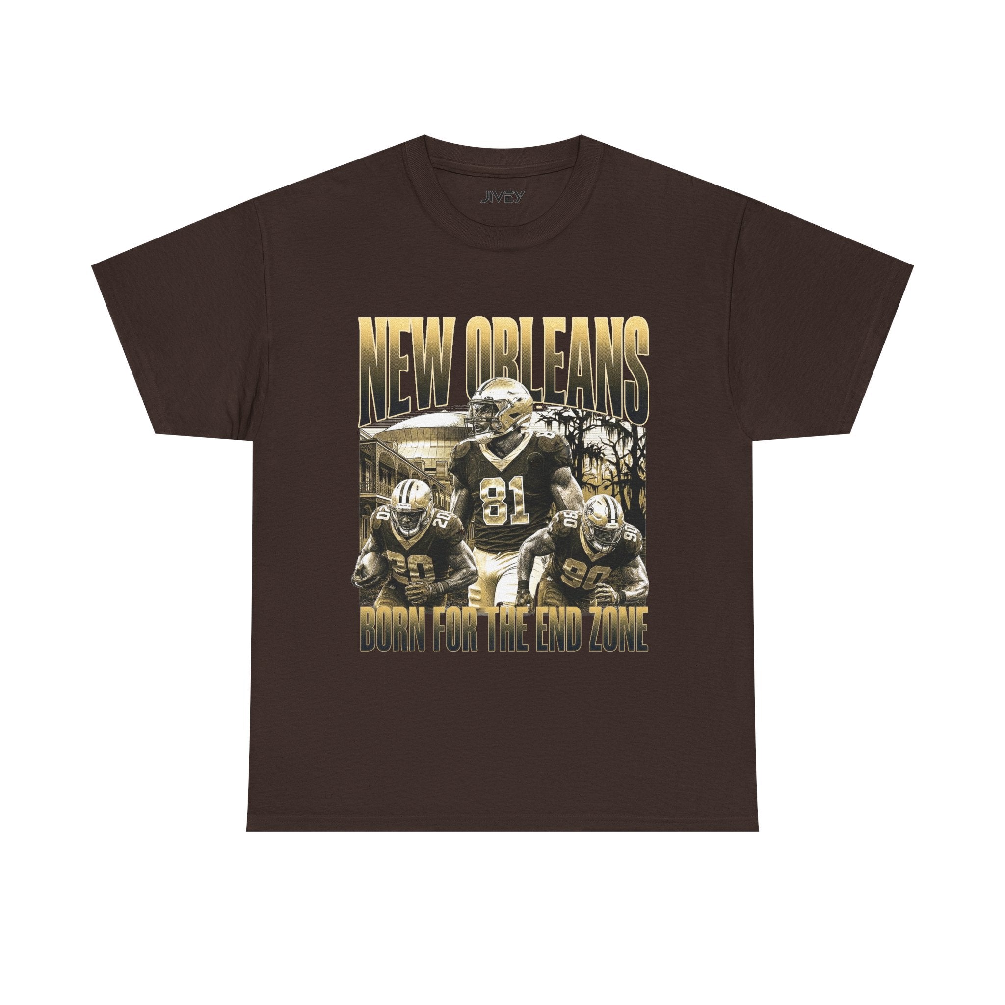 New Orleans End Zone Football Dark Tones T-shirt
