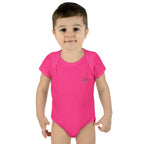 JIVEY Essentials Infant Baby Rib Short Sleeves Pink Bodysuit