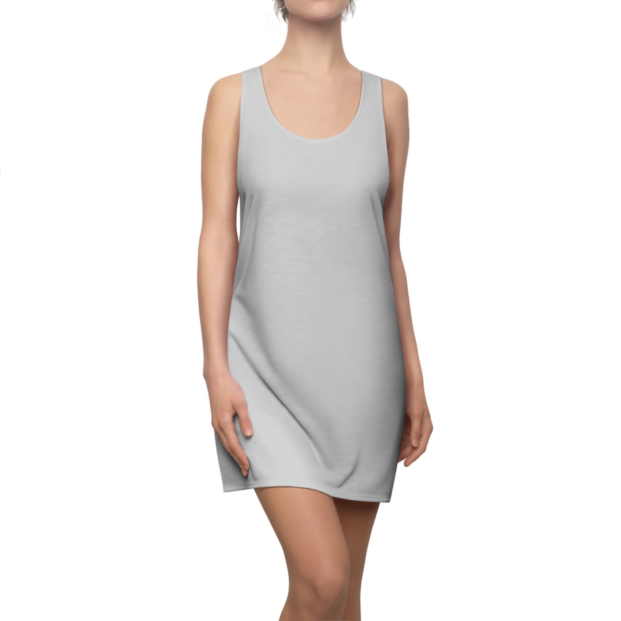 JIVEY Eminent Light-fabric Sporty-fit Grey Racerback Dress