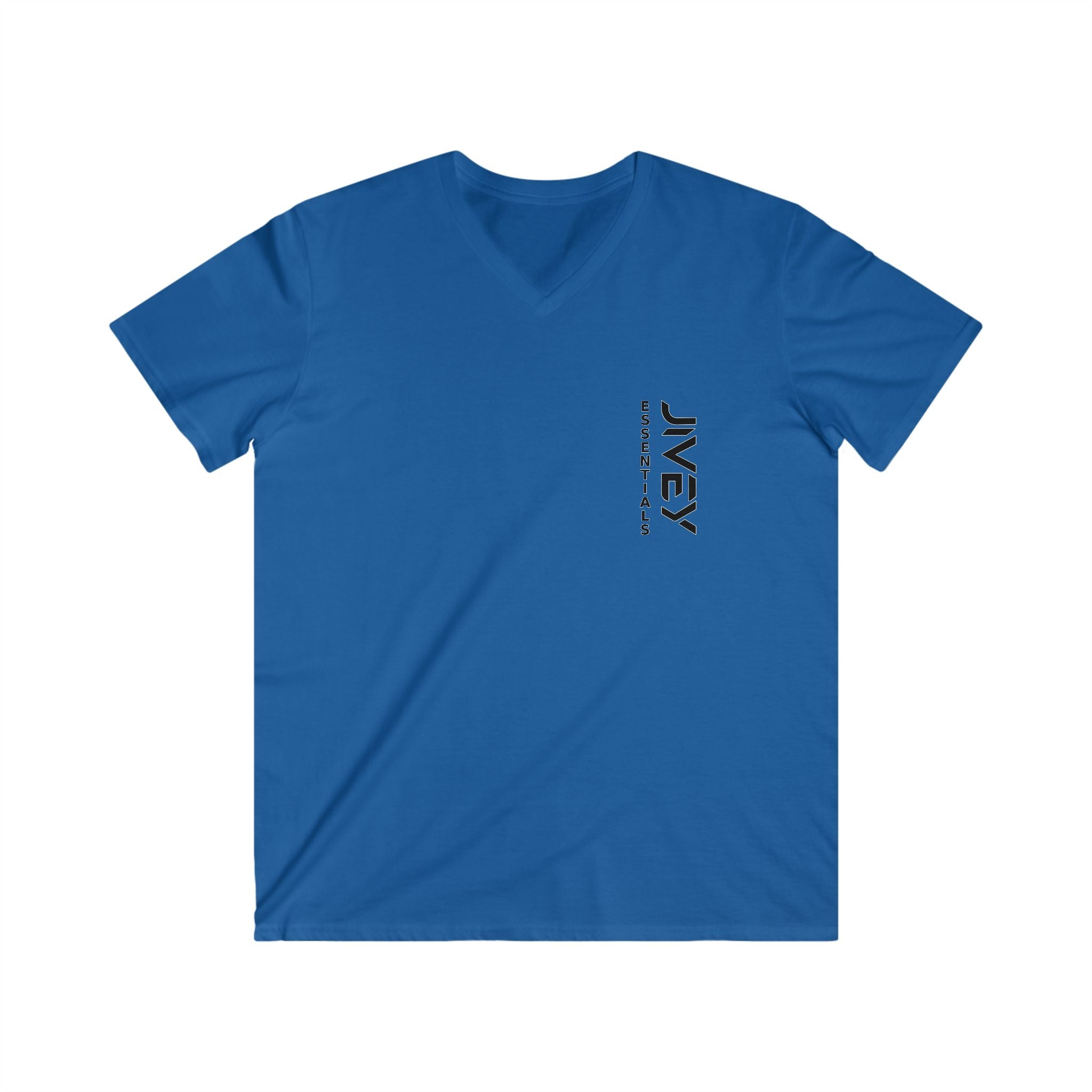 JIVEY Essentials Fitted V-Neck Short Sleeve Cotton Tee