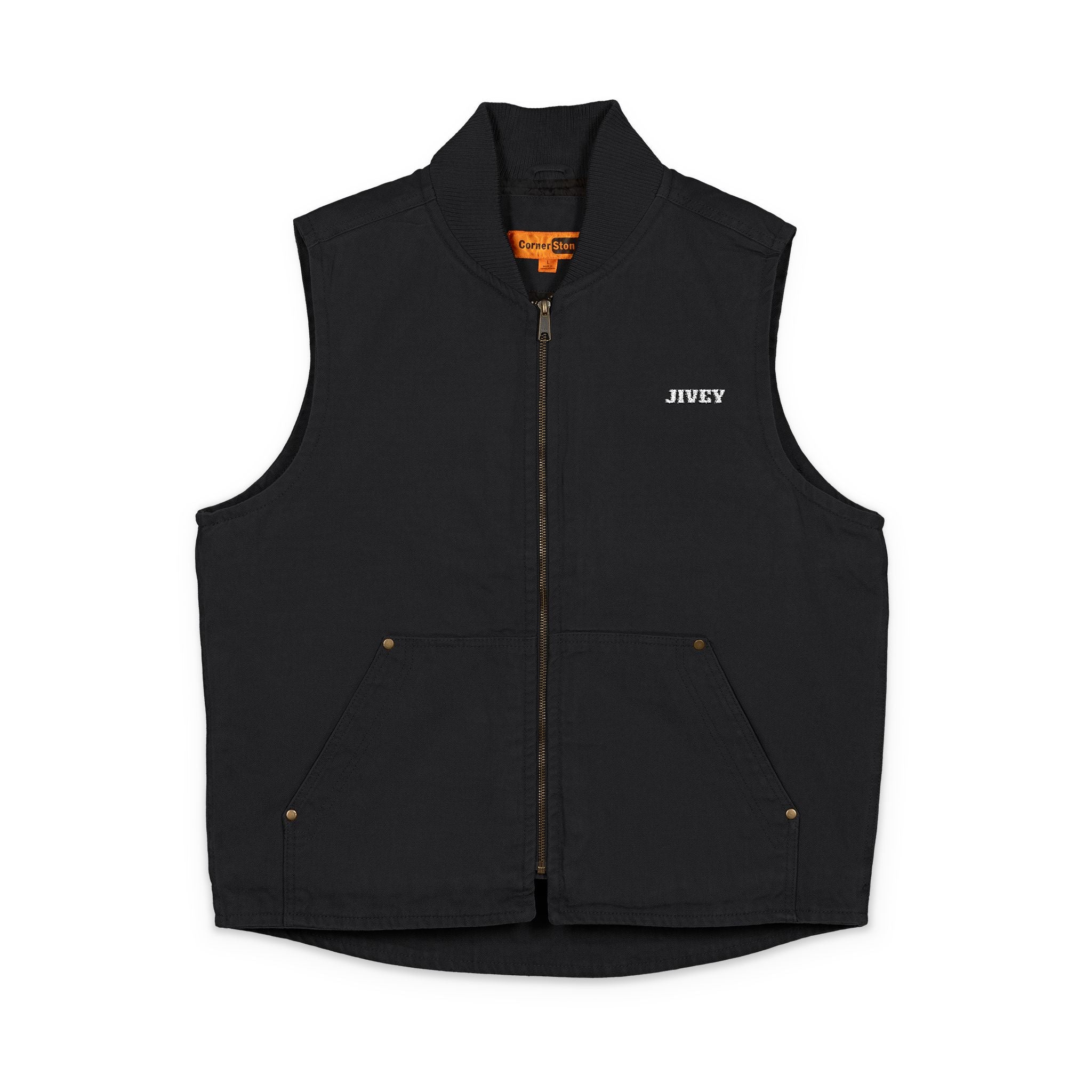 JIVEY Essentials Enzyme-washed Heavy-fabric Cotton Cloth Vest