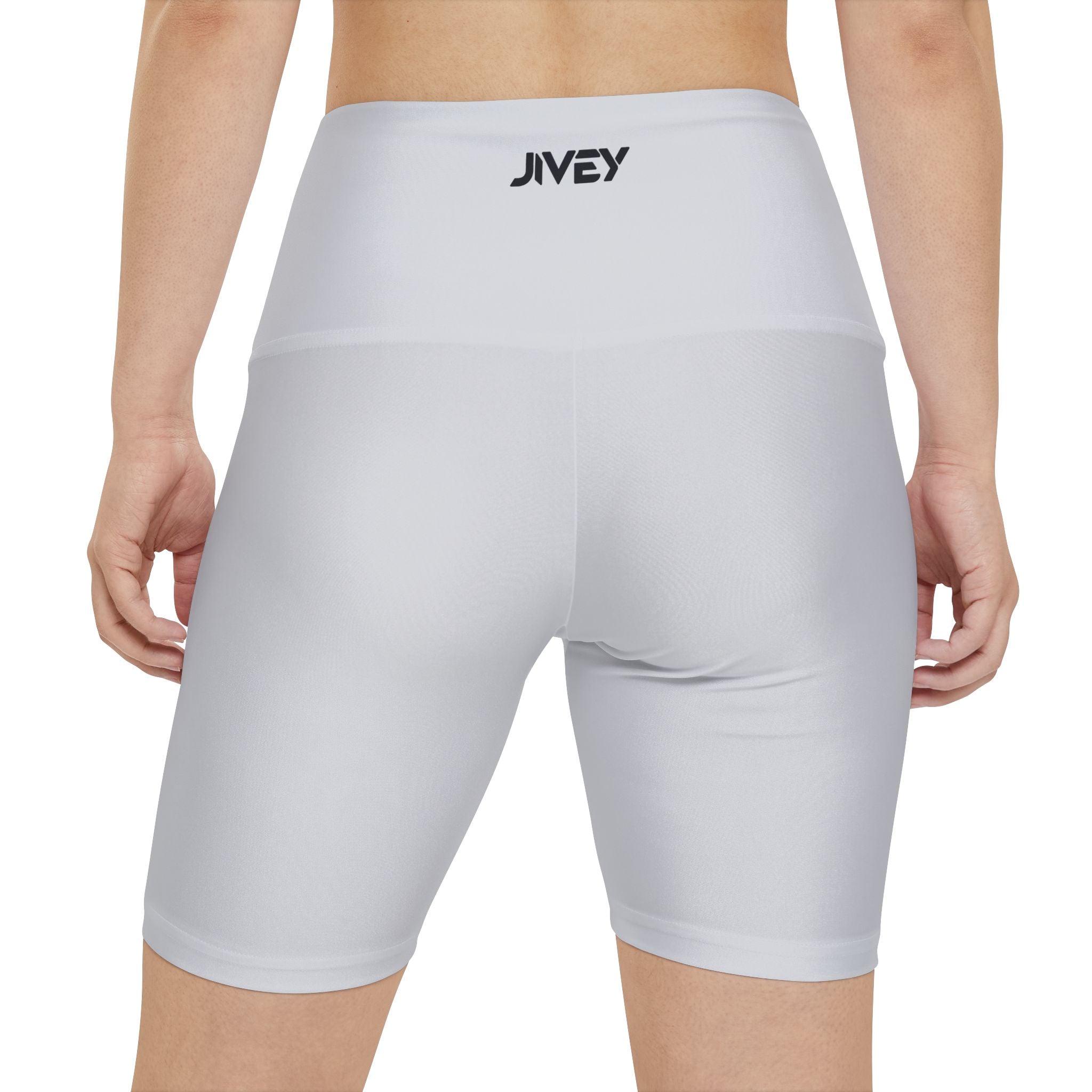 JIVEY Essentials Women's Comfy-fit Silver White Workout Shorts