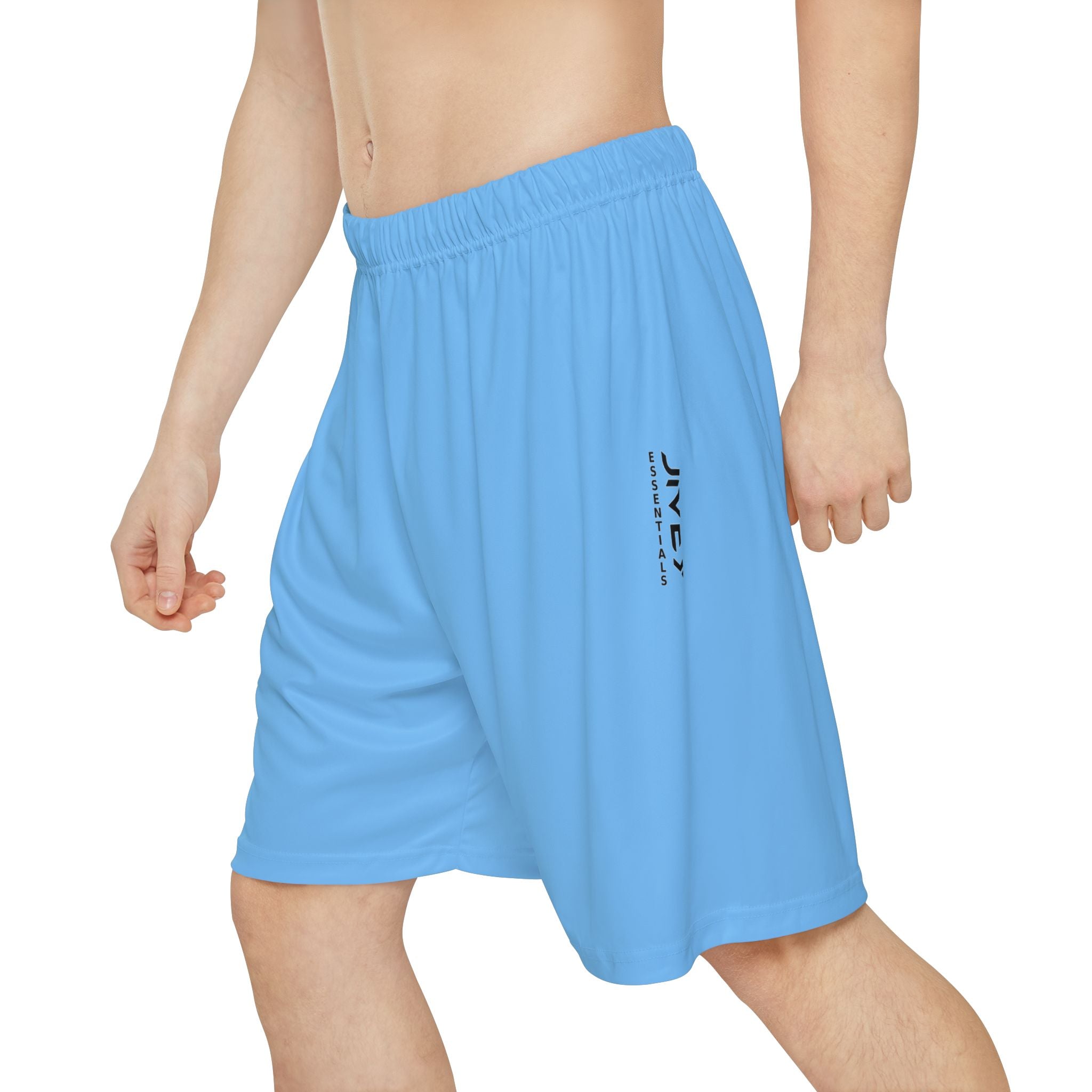 JIVEY Essentials Men’s Comfy-fit Moisture-wicking Denim Blue Sports Shorts