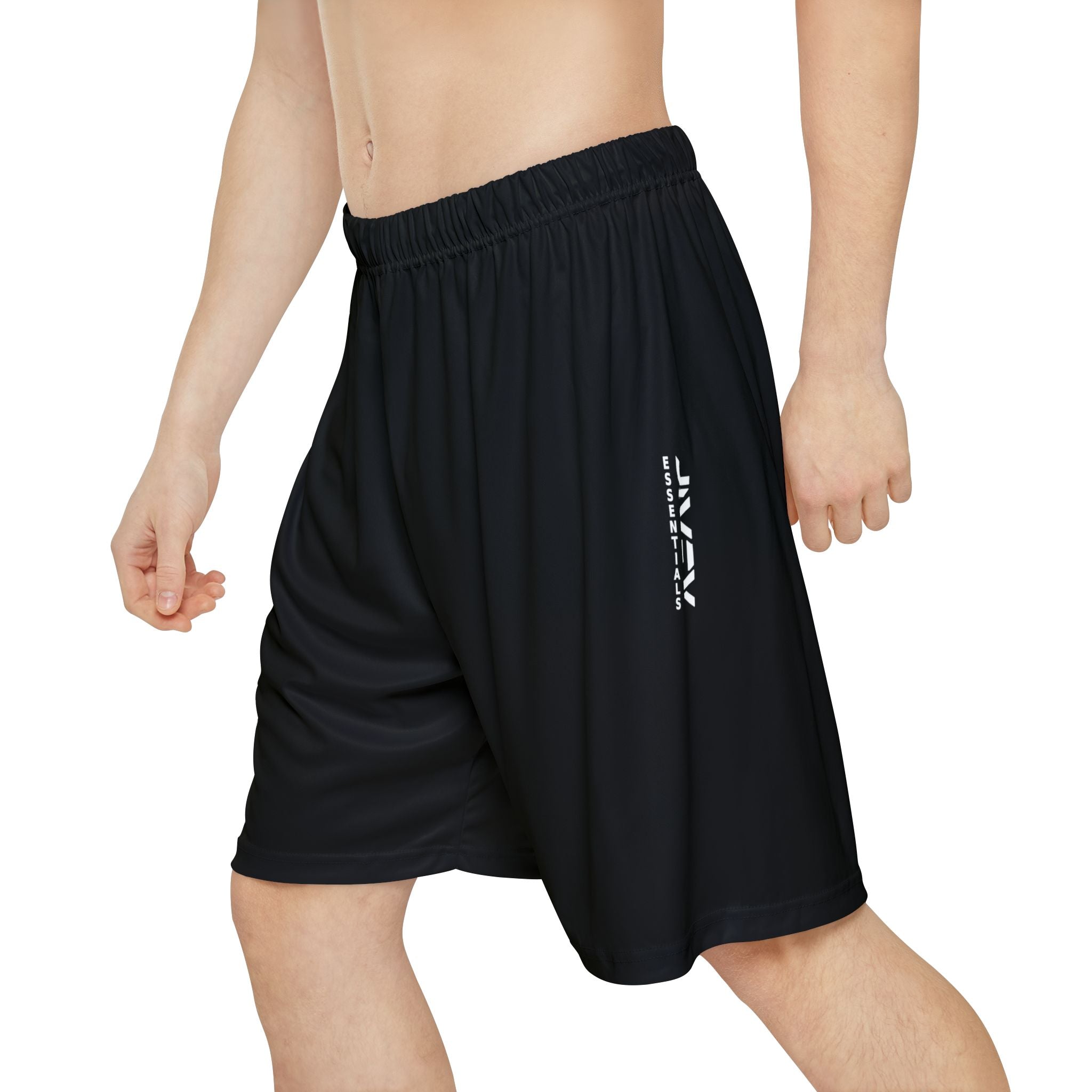 JIVEY Essentials Men’s Comfy-fit Moisture-wicking Black Sports Shorts