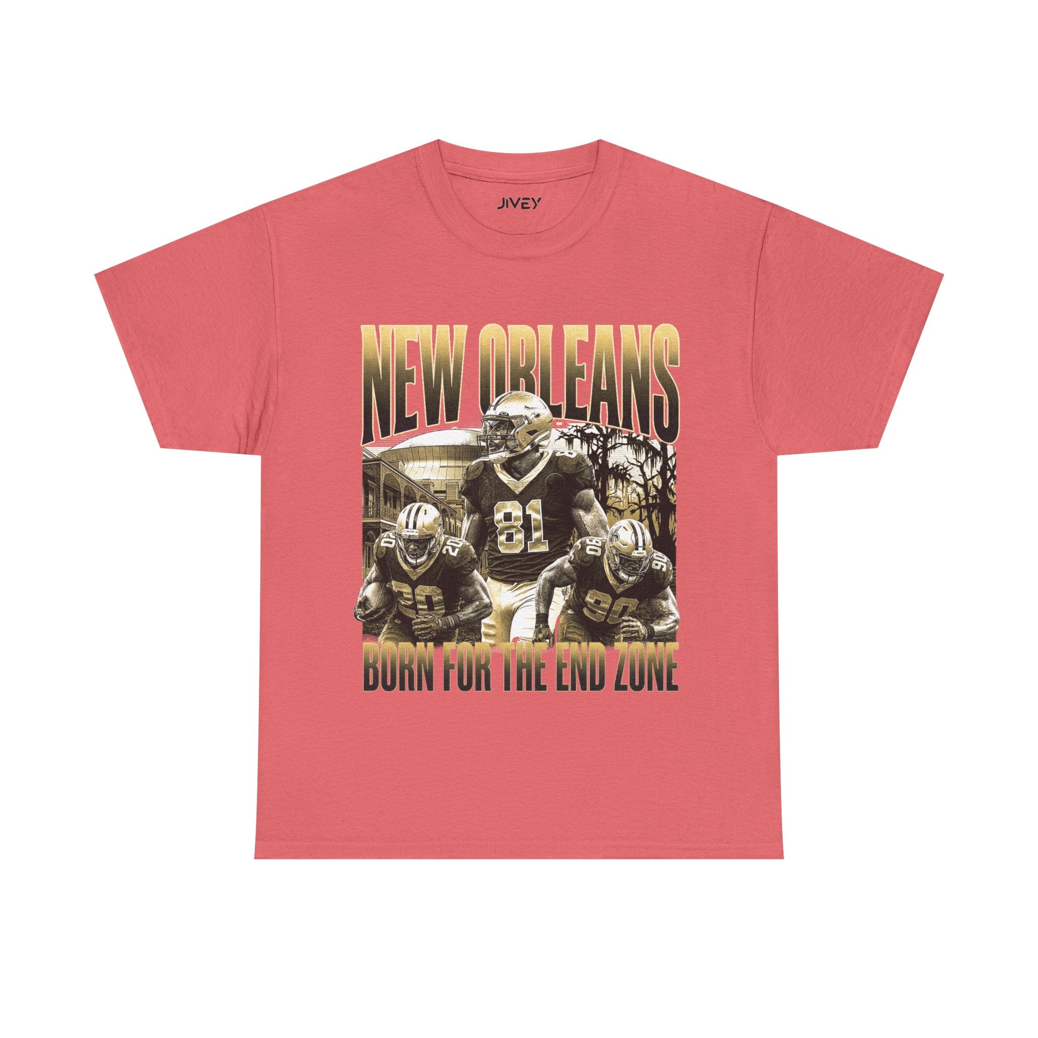 New Orleans End Zone Football  T-shirt
