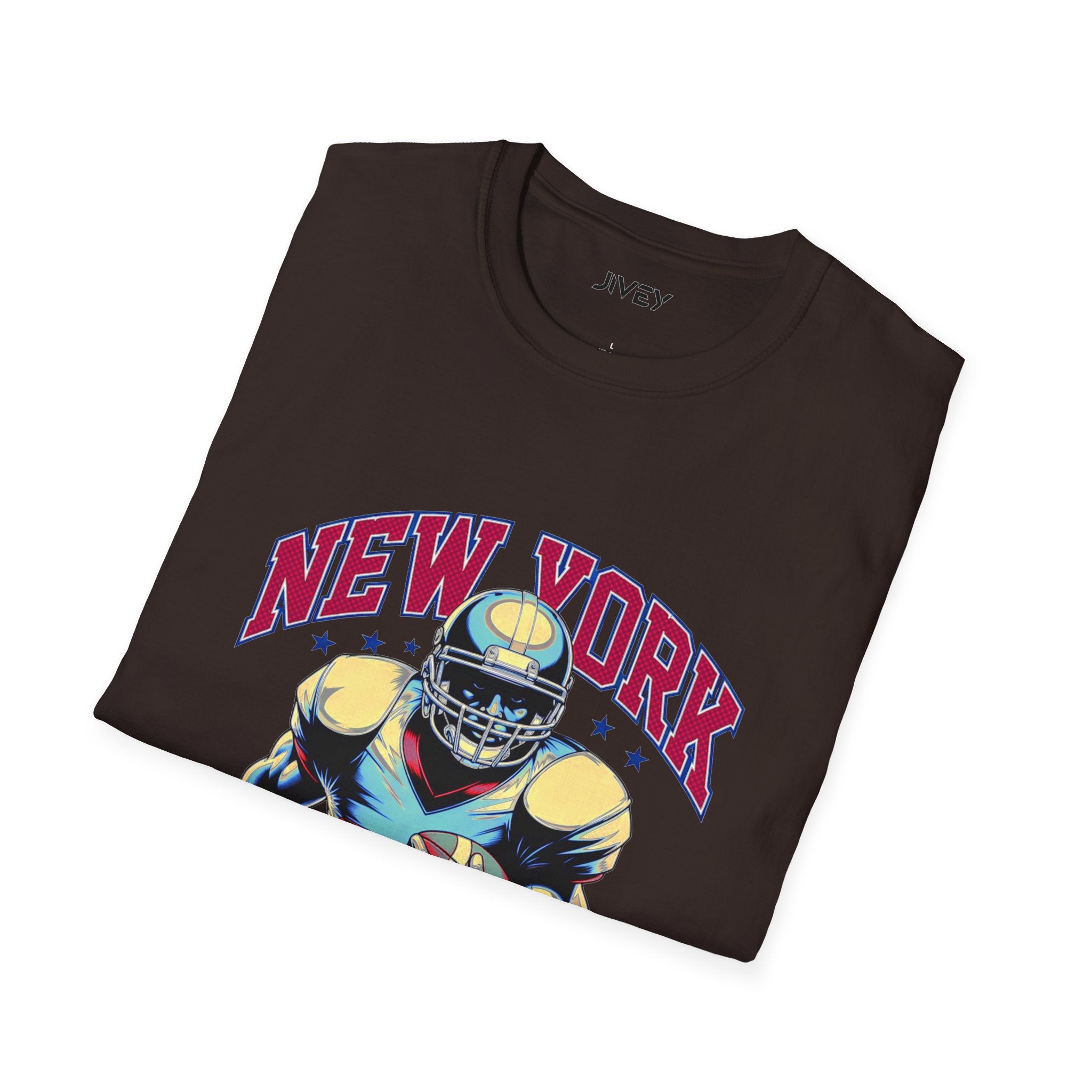 New York Helmets on Football dark Tee