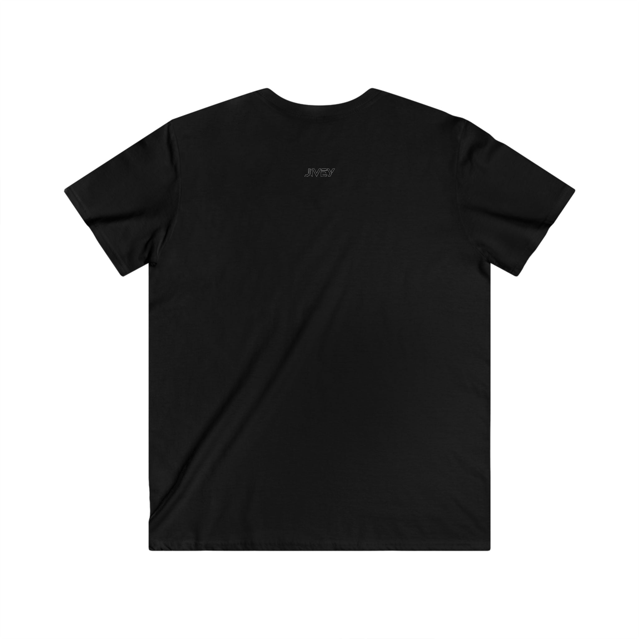 JIVEY Essentials Fitted V-Neck Short Sleeve Cotton Tee