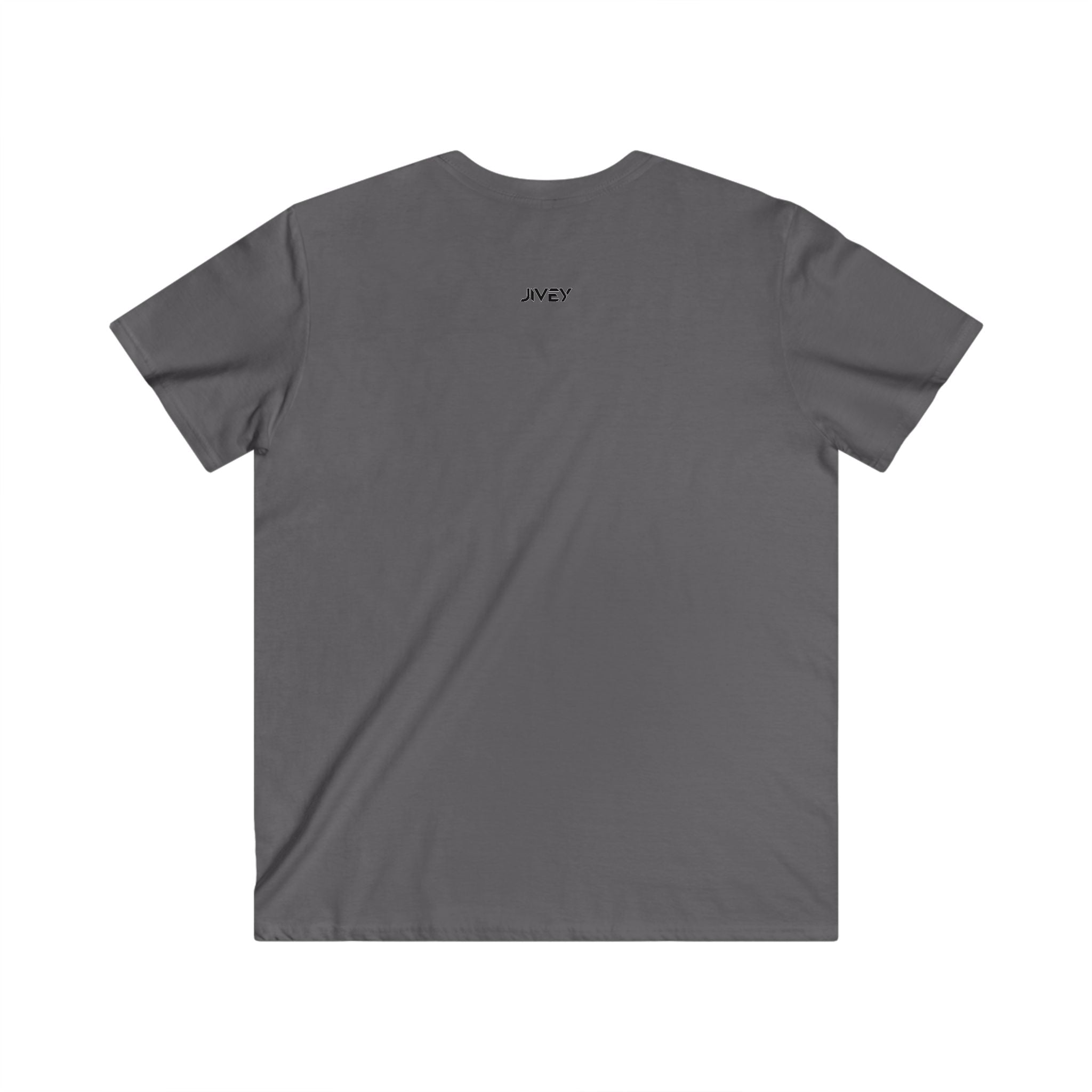 JIVEY Essentials Fitted V-Neck Short Sleeve Cotton Tee