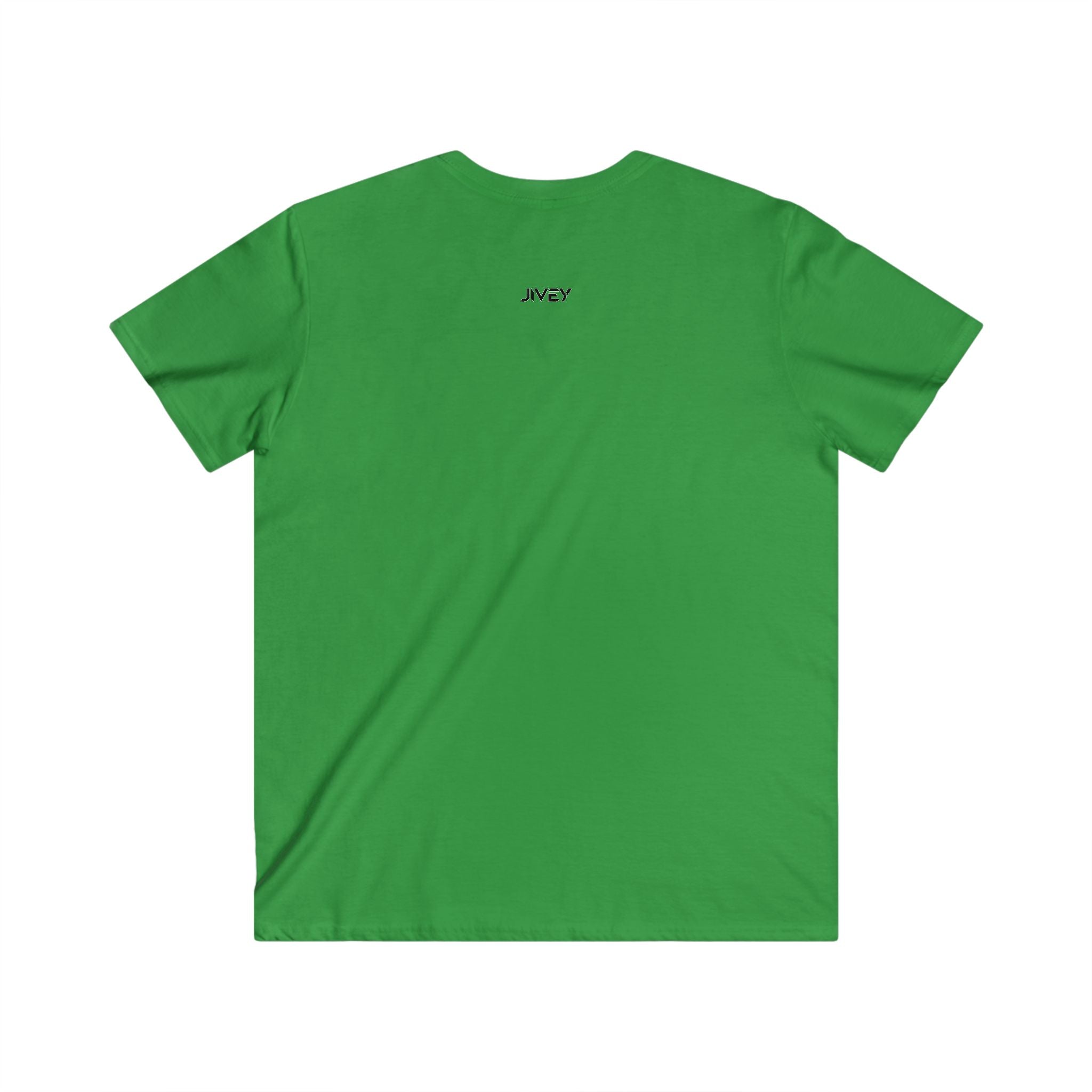 JIVEY Essentials Fitted V-Neck Short Sleeve Cotton Tee