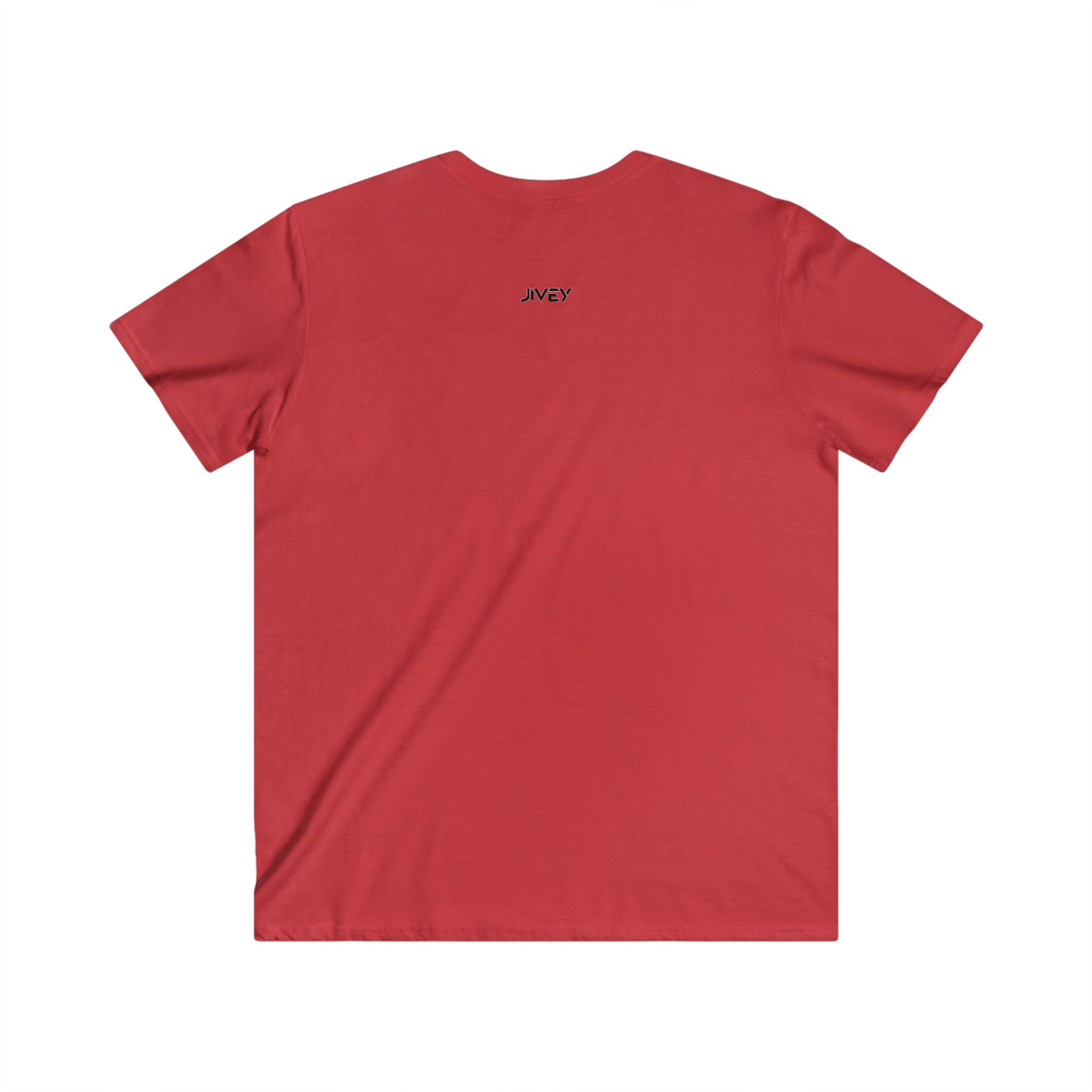 JIVEY Essentials Fitted V-Neck Short Sleeve Cotton Tee