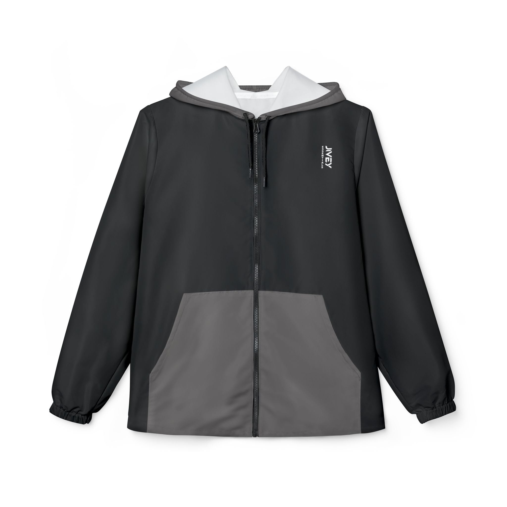 JIVEY Essentials Unisex Light-fabric Windbreaker Black Jacket