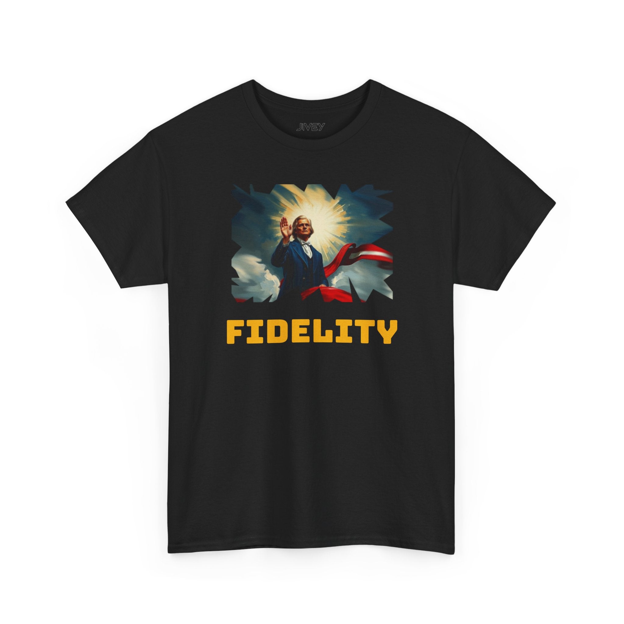 Pledge of Allegiance Oil Paint Unisex Heavy Cotton Tee