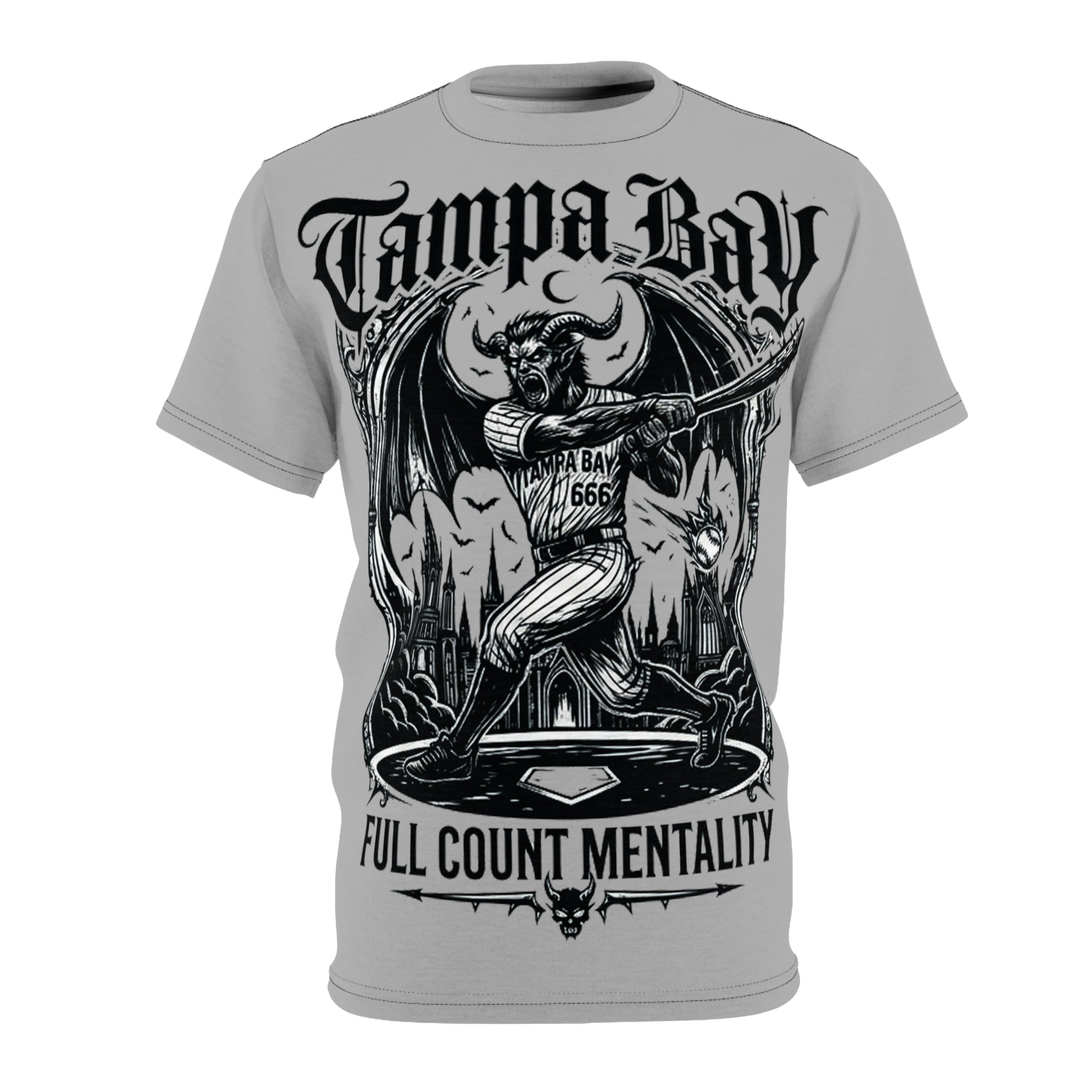 Tampa Bay Baseball Gothic Ash Tee