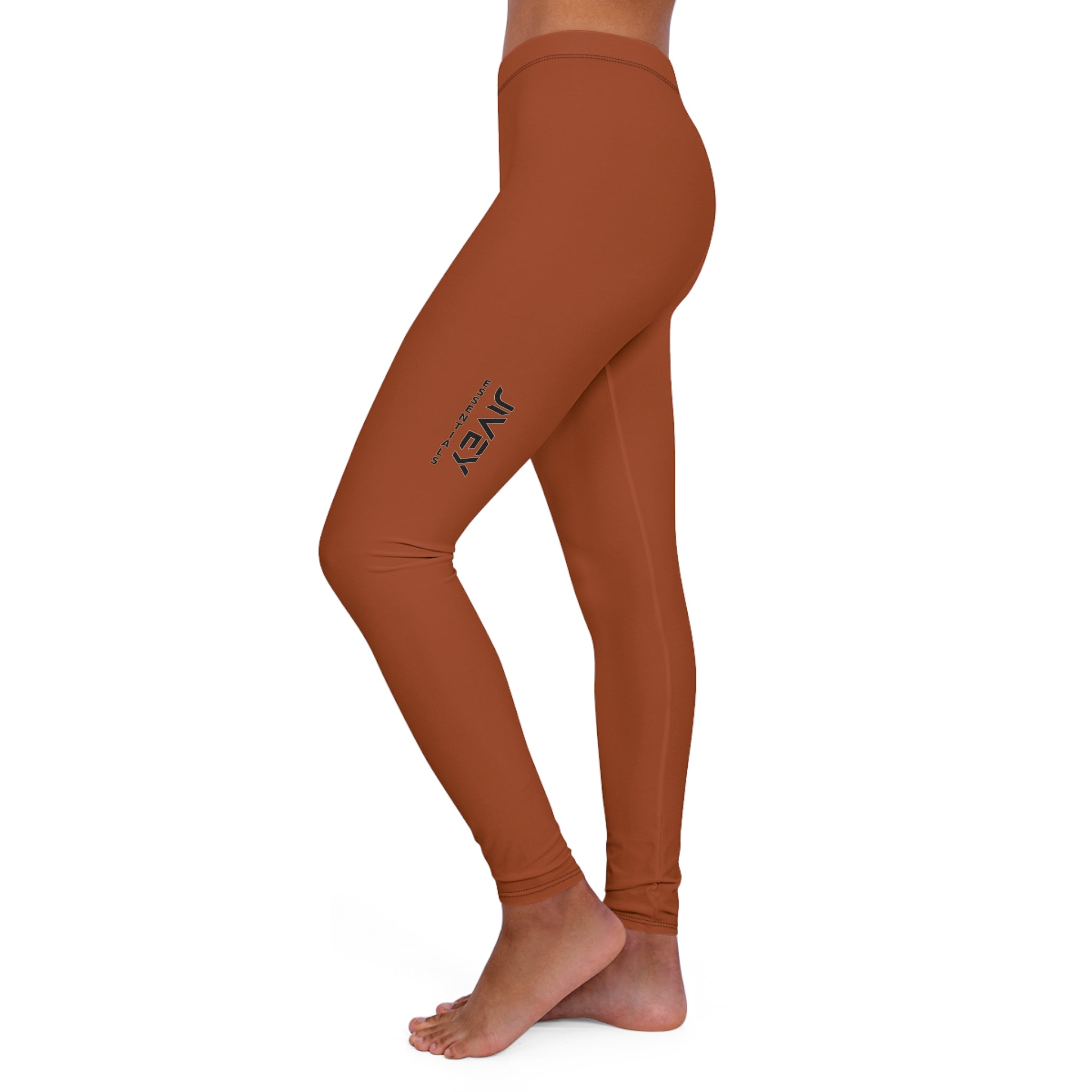 JIVEY Essentials Women's Casual Spandex Skinny-fit Mahogany Leggings
