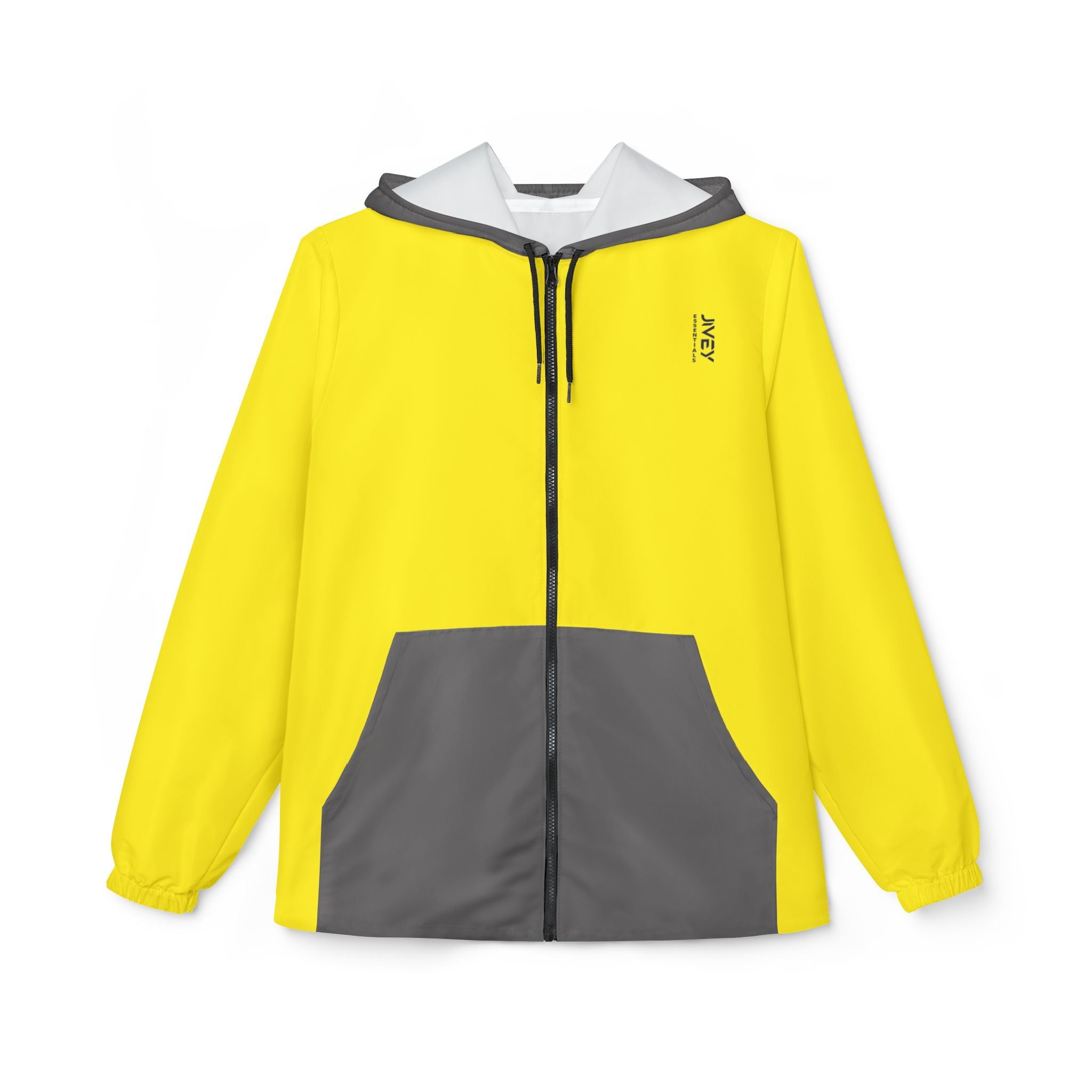 JIVEY Essentials Unisex Light-fabric Windbreaker Canary Yellow Jacket